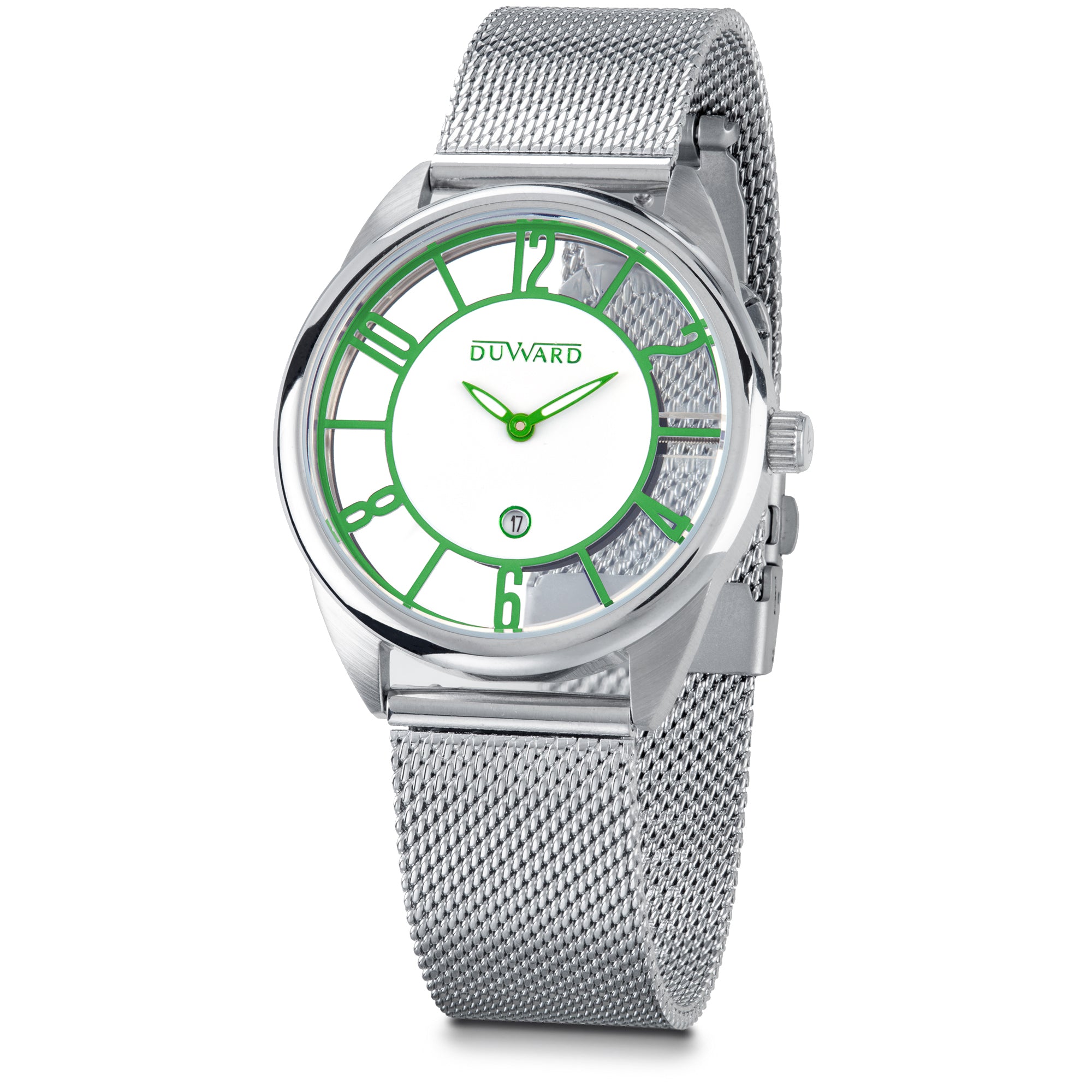 Reloj mujer caja de acero, malla milanesa de acero, movimiento cuarzo