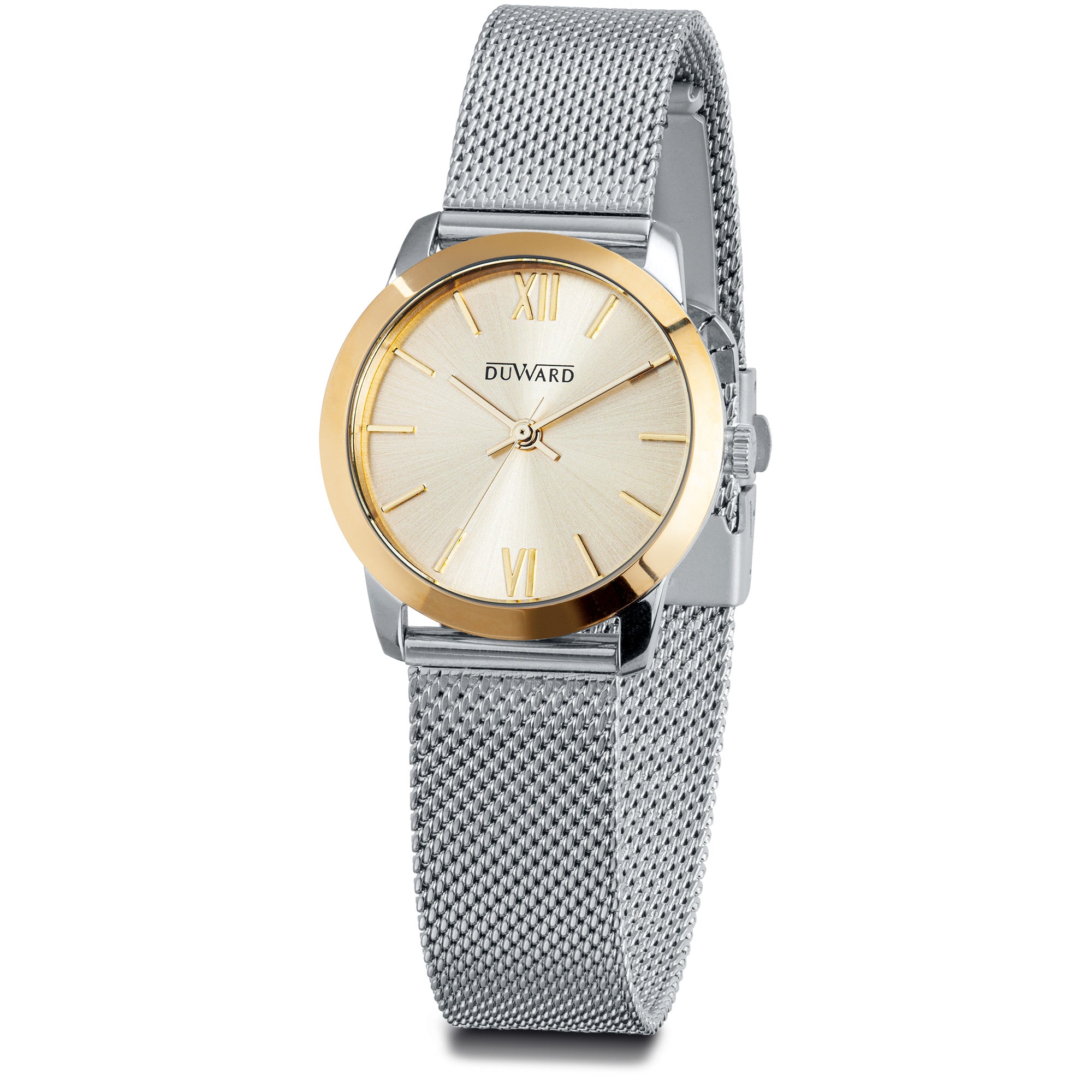 Reloj con caja acero bisel Ip dorado y armis