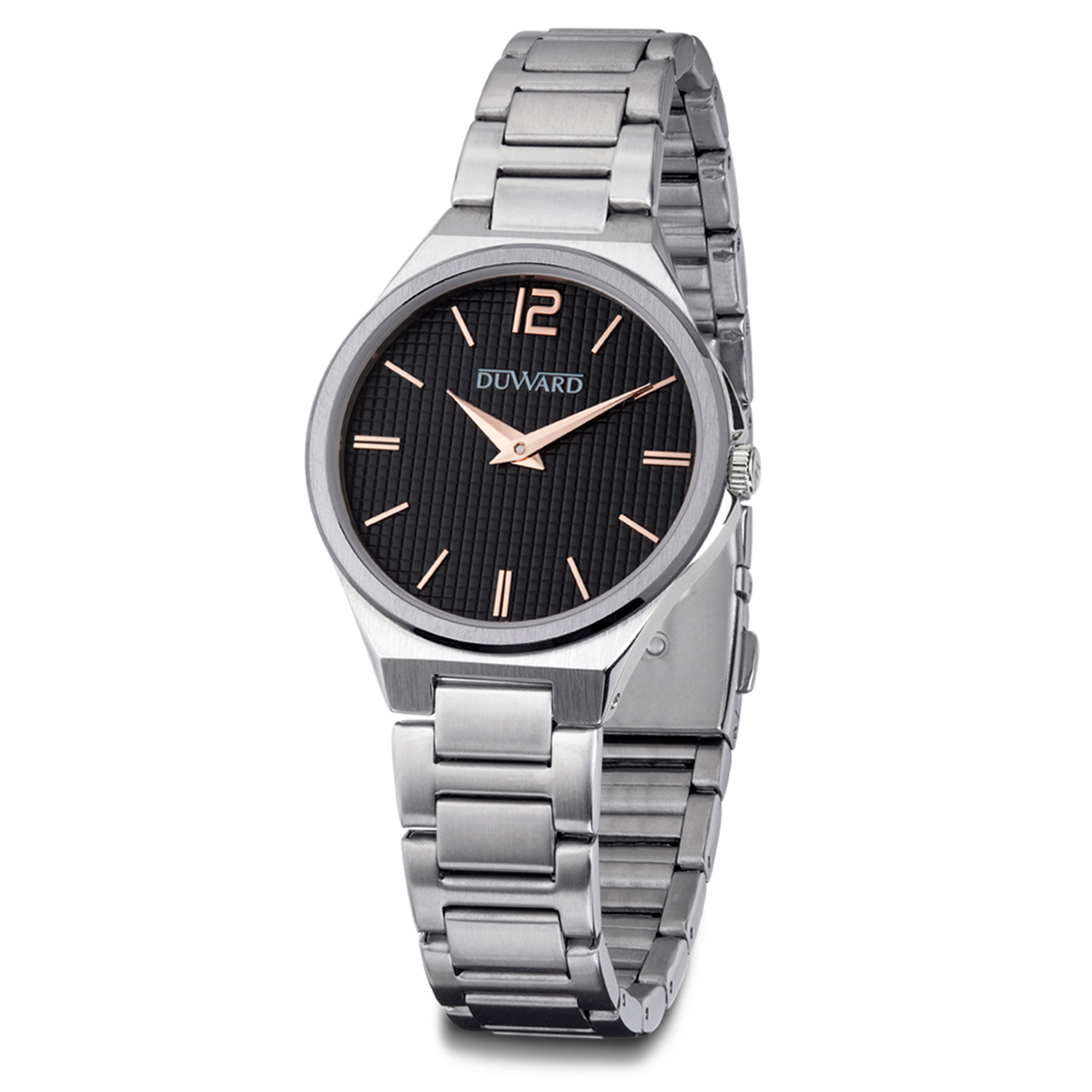 Reloj caja y brazalete de acero con movimiento cuarzo 5 atm