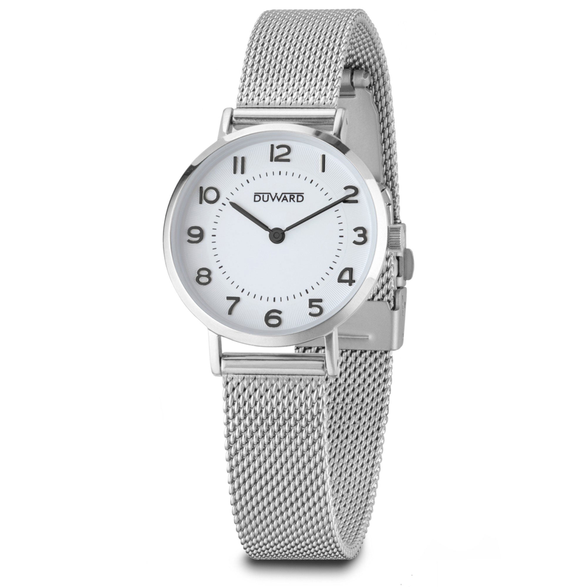 Reloj de Mujer Elegante caja plana de acero con nú meros árabes