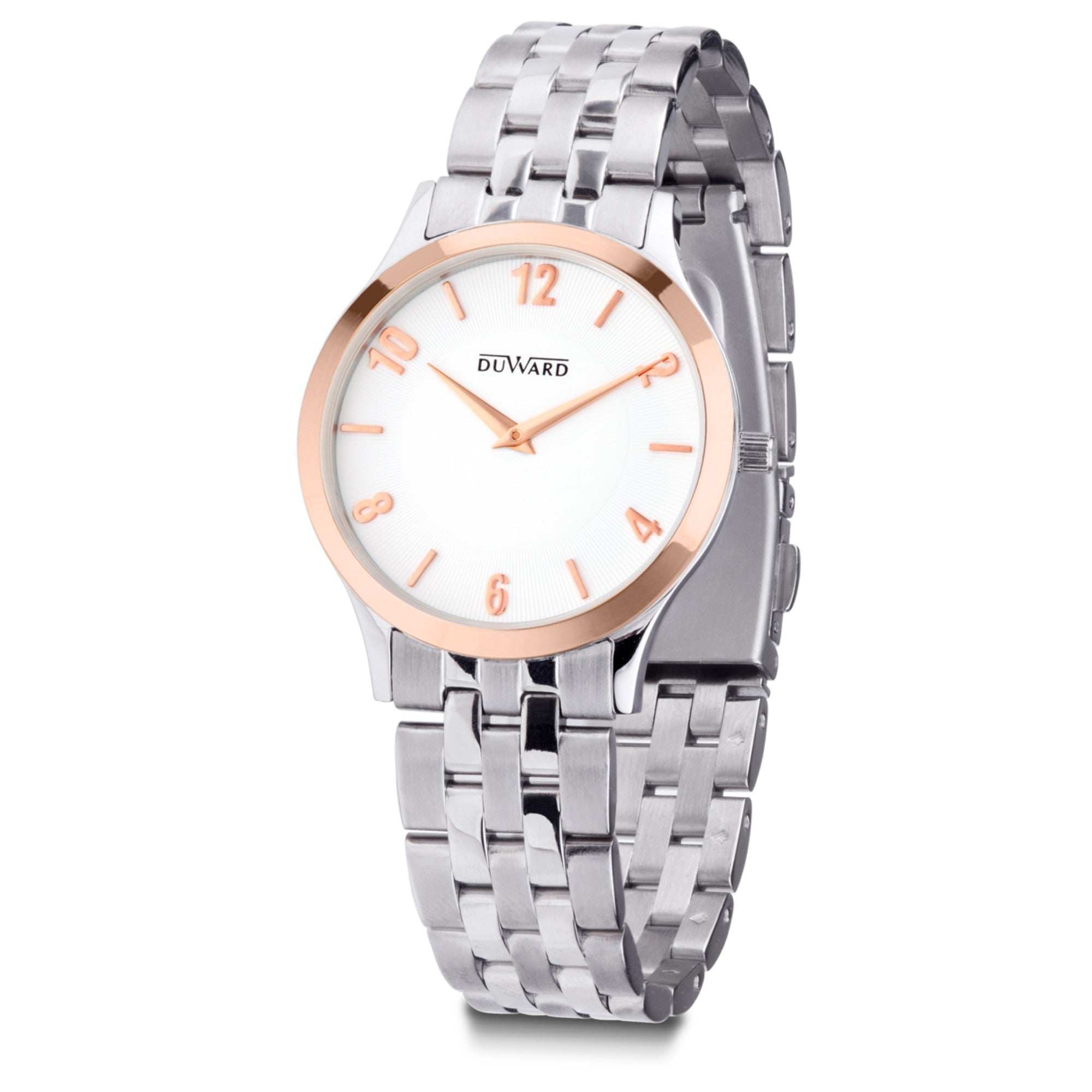 Reloj de Mujer caja acero plana con bisel rosado 3 Atm
