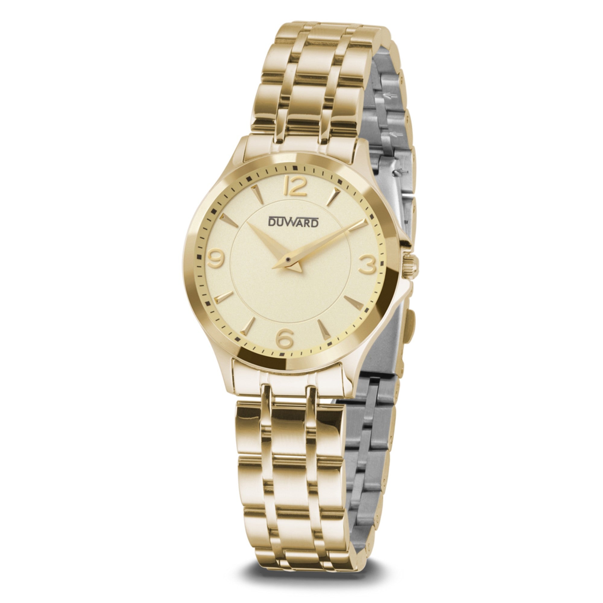 Reloj de Mujer caja acero IP dorada esfera dorada 5 Atm