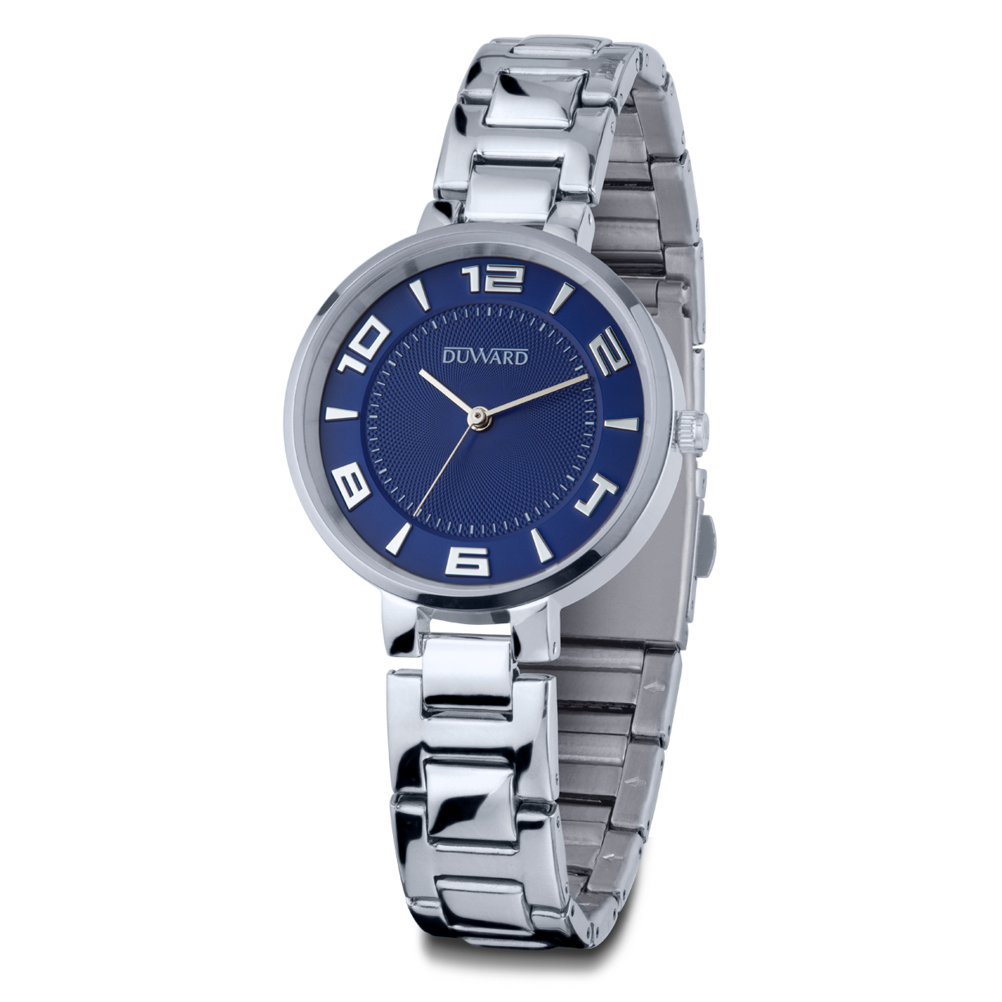 Señora.Brazalete/caja acero.3agu.Azul plata.