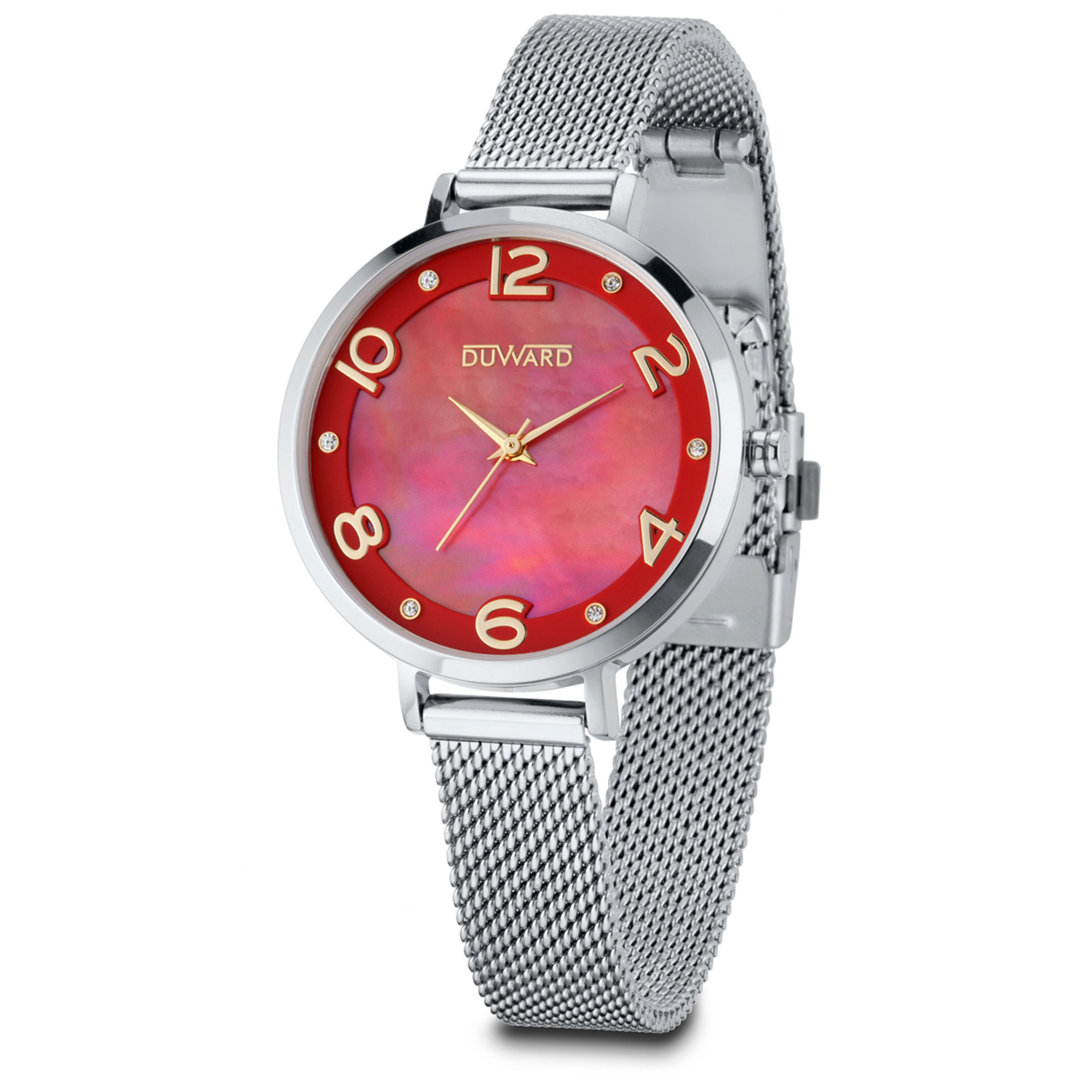 Señora.Brazalete 12/caja acero.3Agu.Rojo dorado.