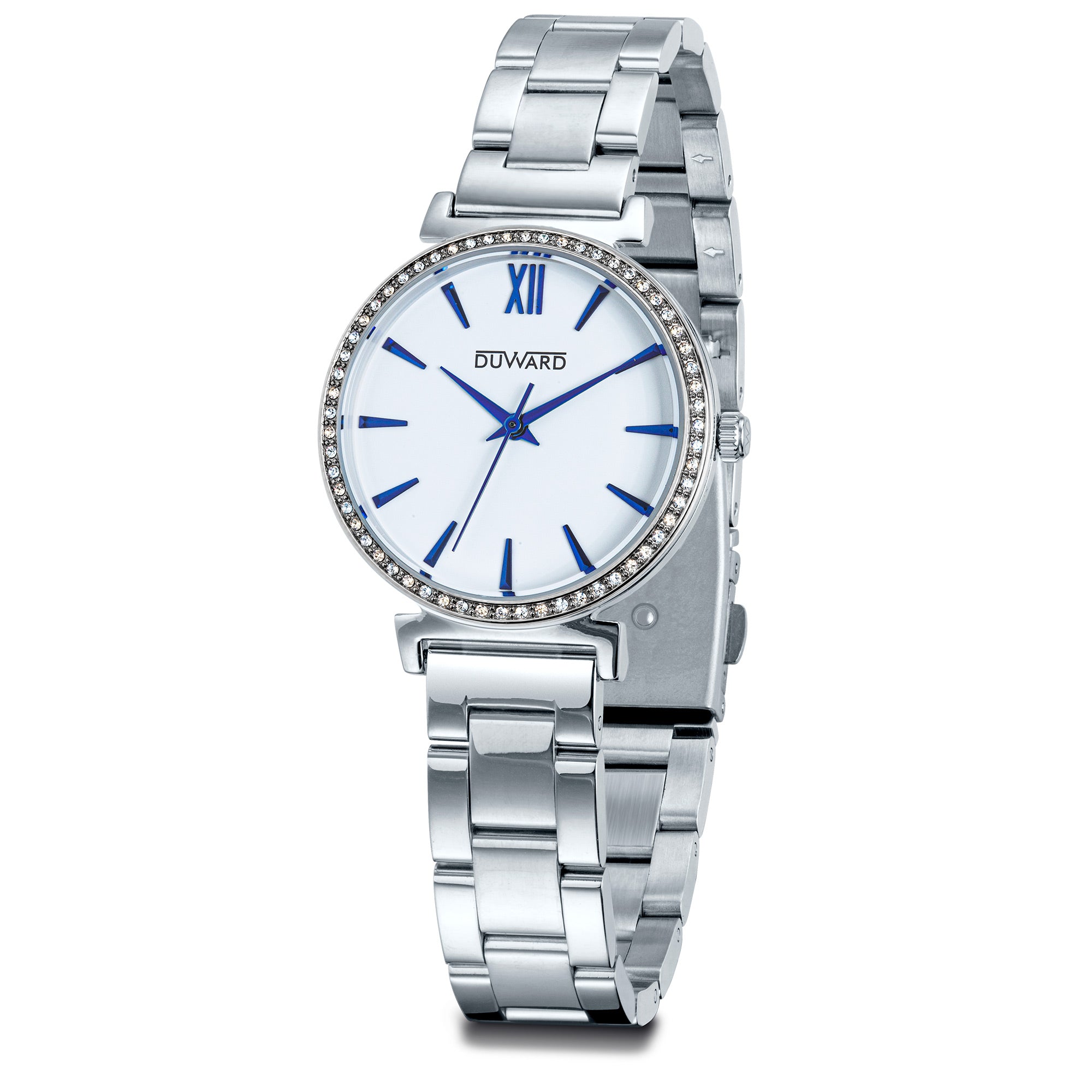 Reloj mujer clásico 3 atm esfera blanca con circon itas