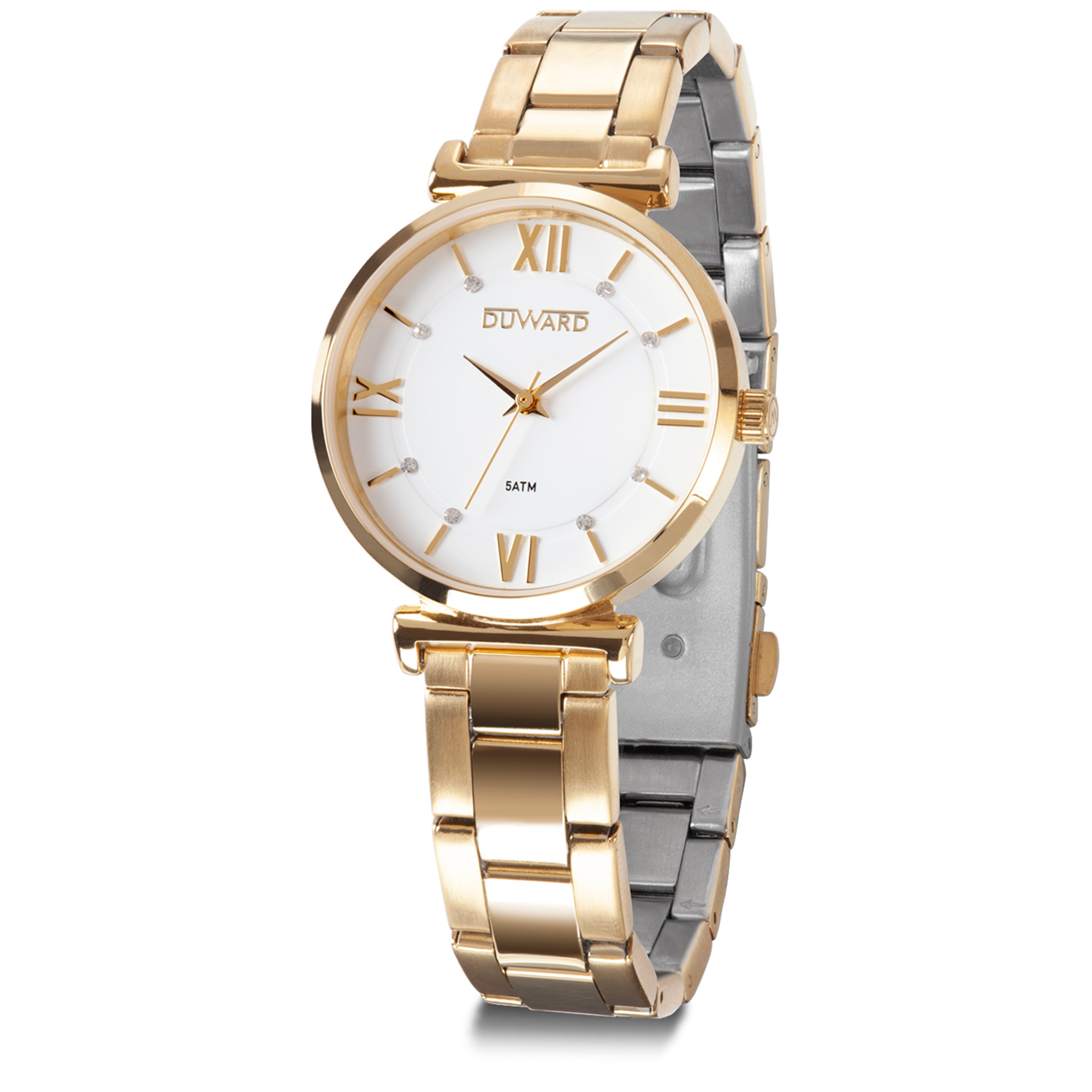 Señora.Brazalete/Caja:acero IPdorado.3agu.Blan