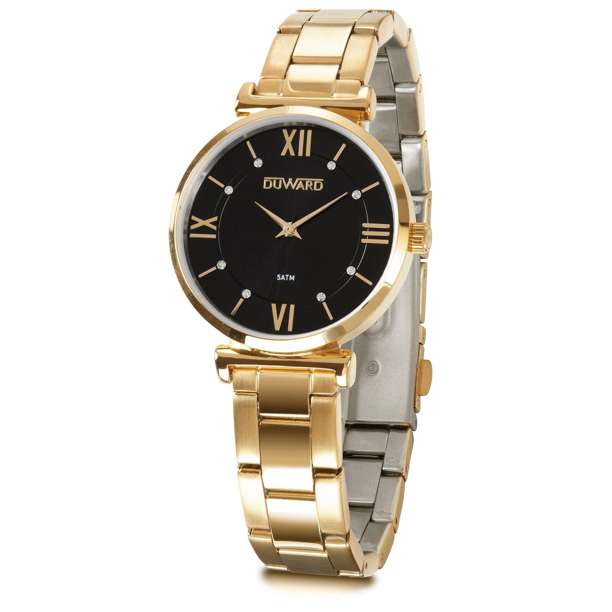 Reloj Mujer Informal caja acero IP dorada esfera negra