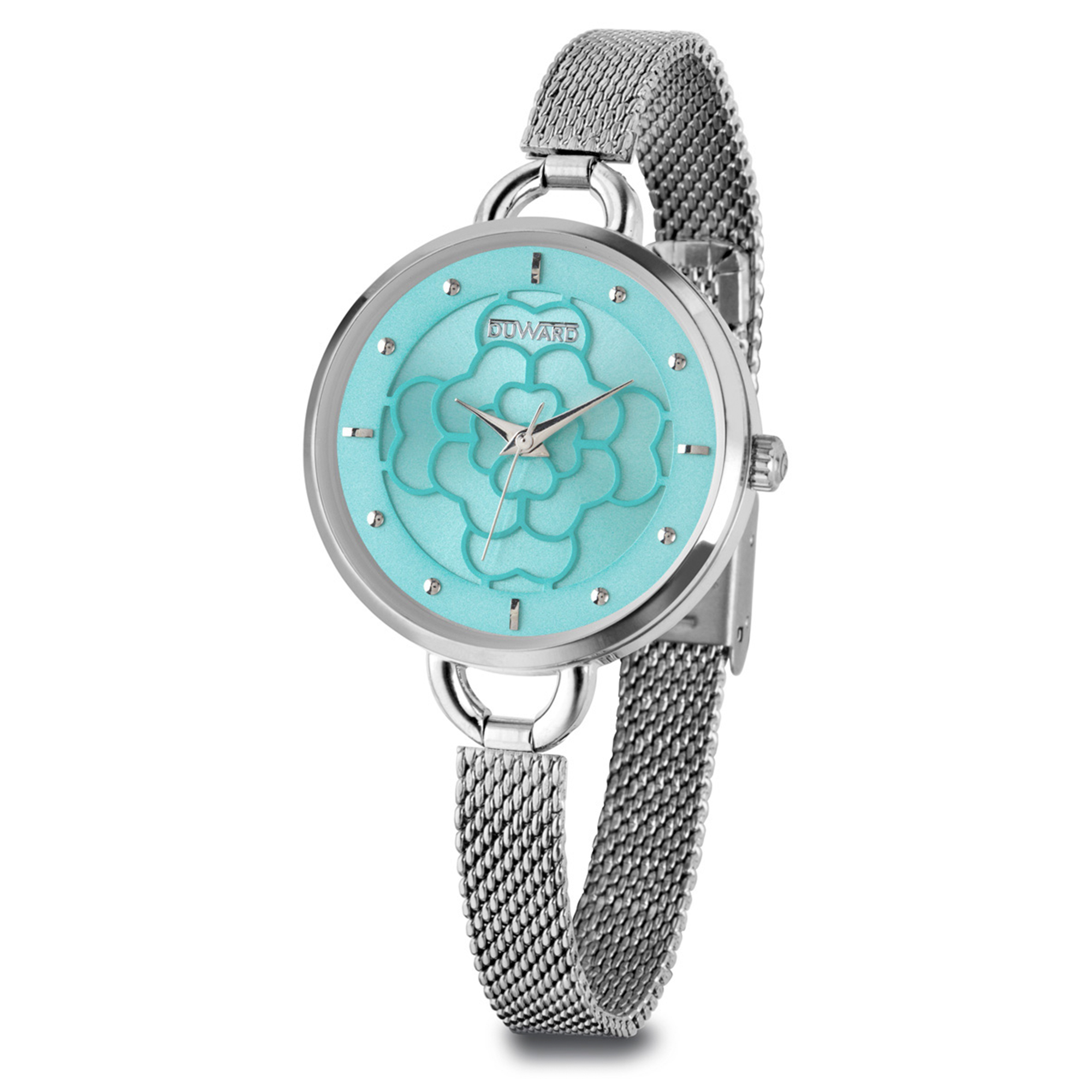 Señora.Brazalete/caja:acero.3agu.Verde rosada.