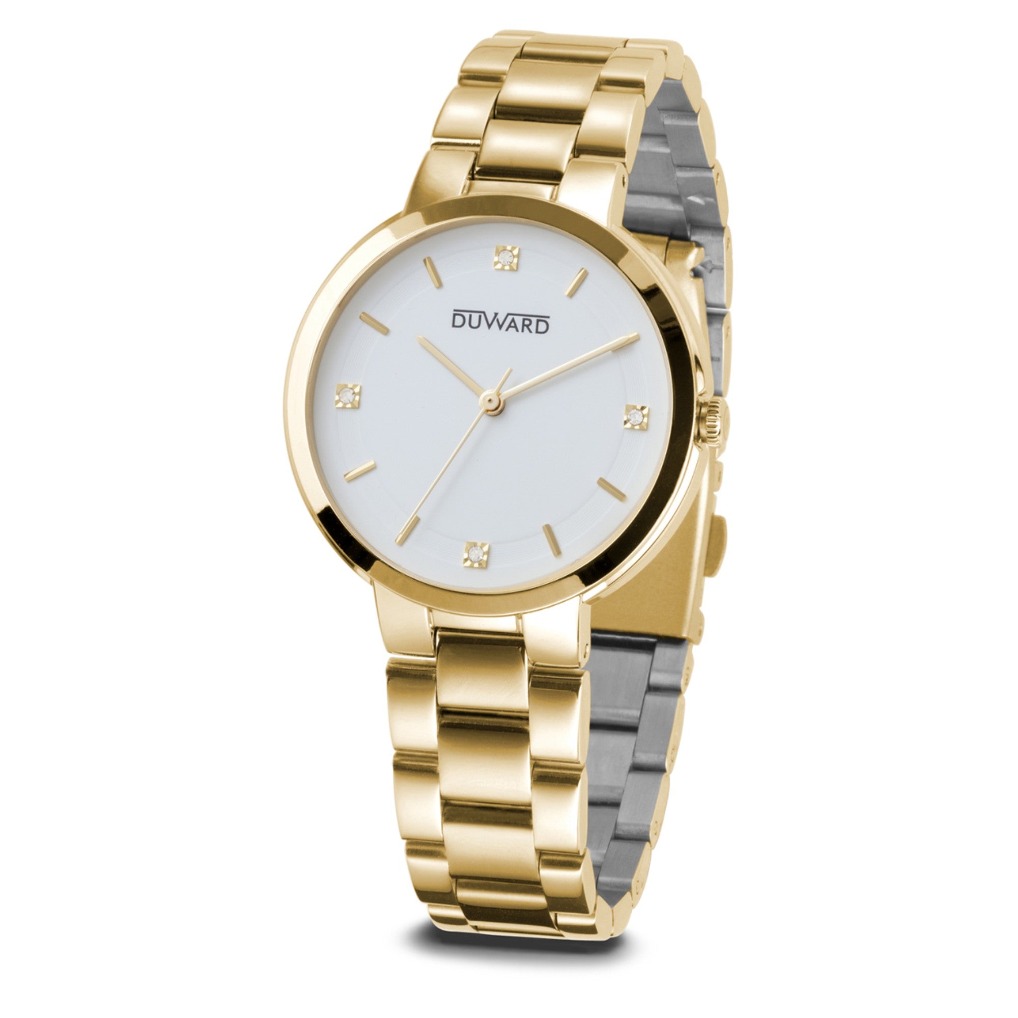 Reloj Mujer Informal caja acero IP dorada esfera d orada brazalete