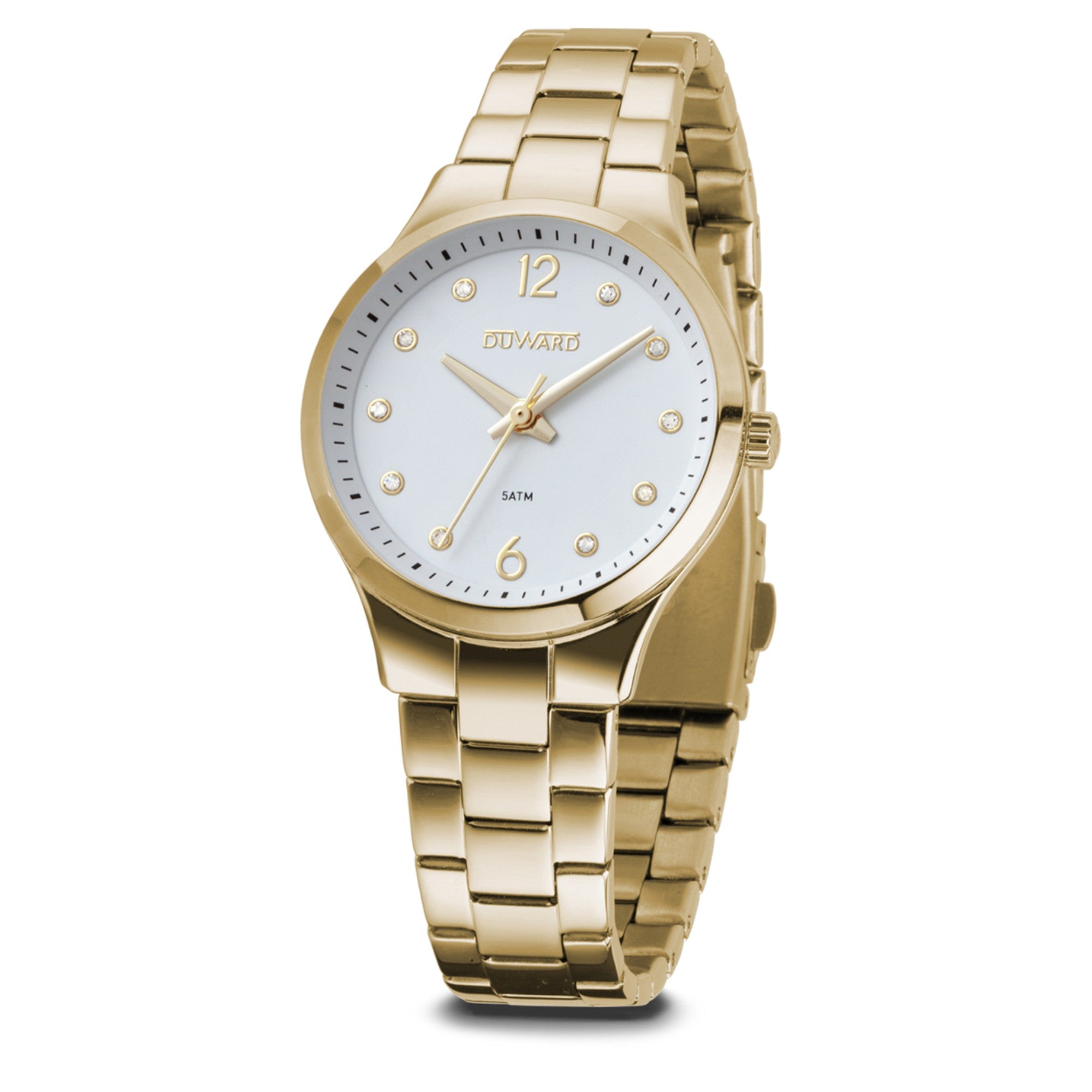 Reloj Mujer Informal caja acero IP dorada esfera dorada 5 Atm