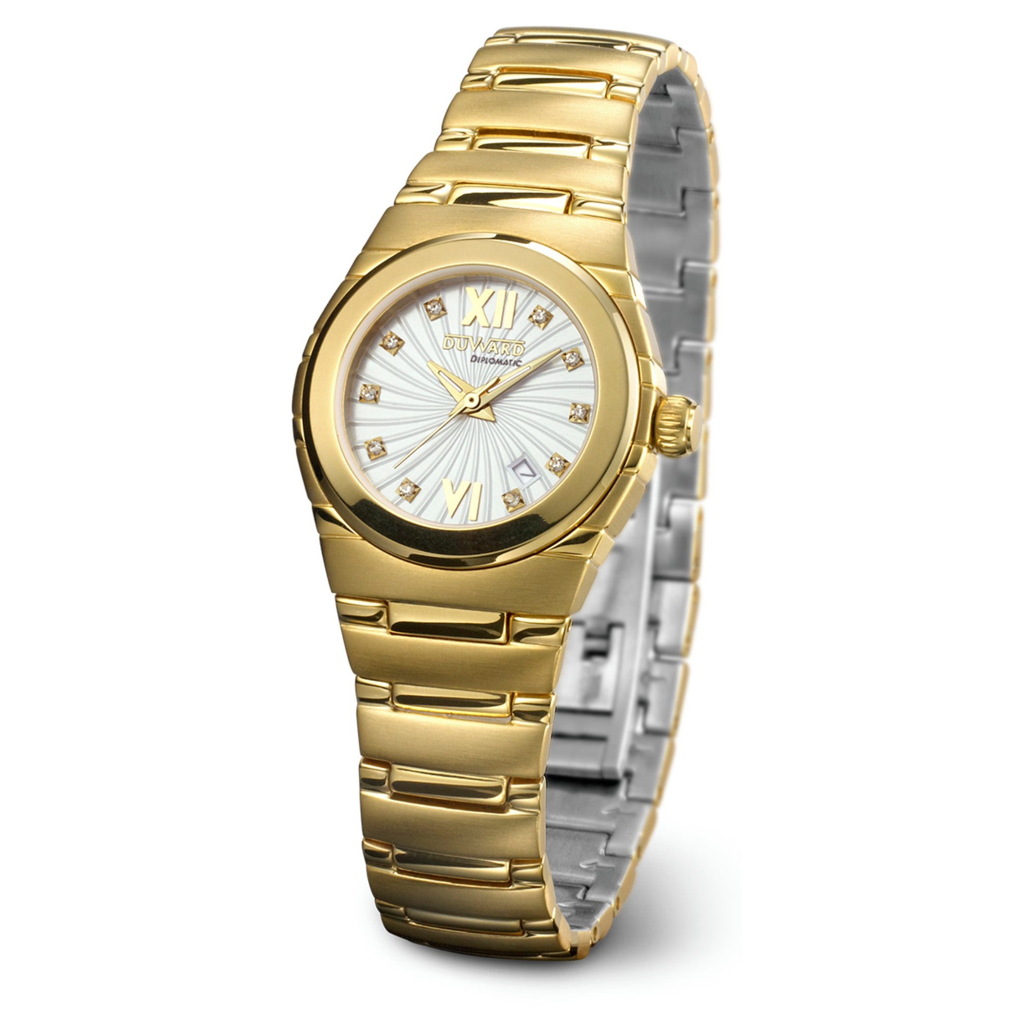 Señora Brazalete Acero IP dorado Calendario Plata y dorada