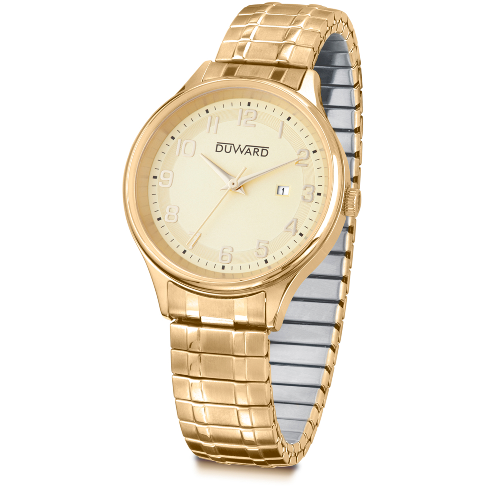 Reloj de mujer de acero Ip dorado 5 atm con brazalete extensible Ip dorado