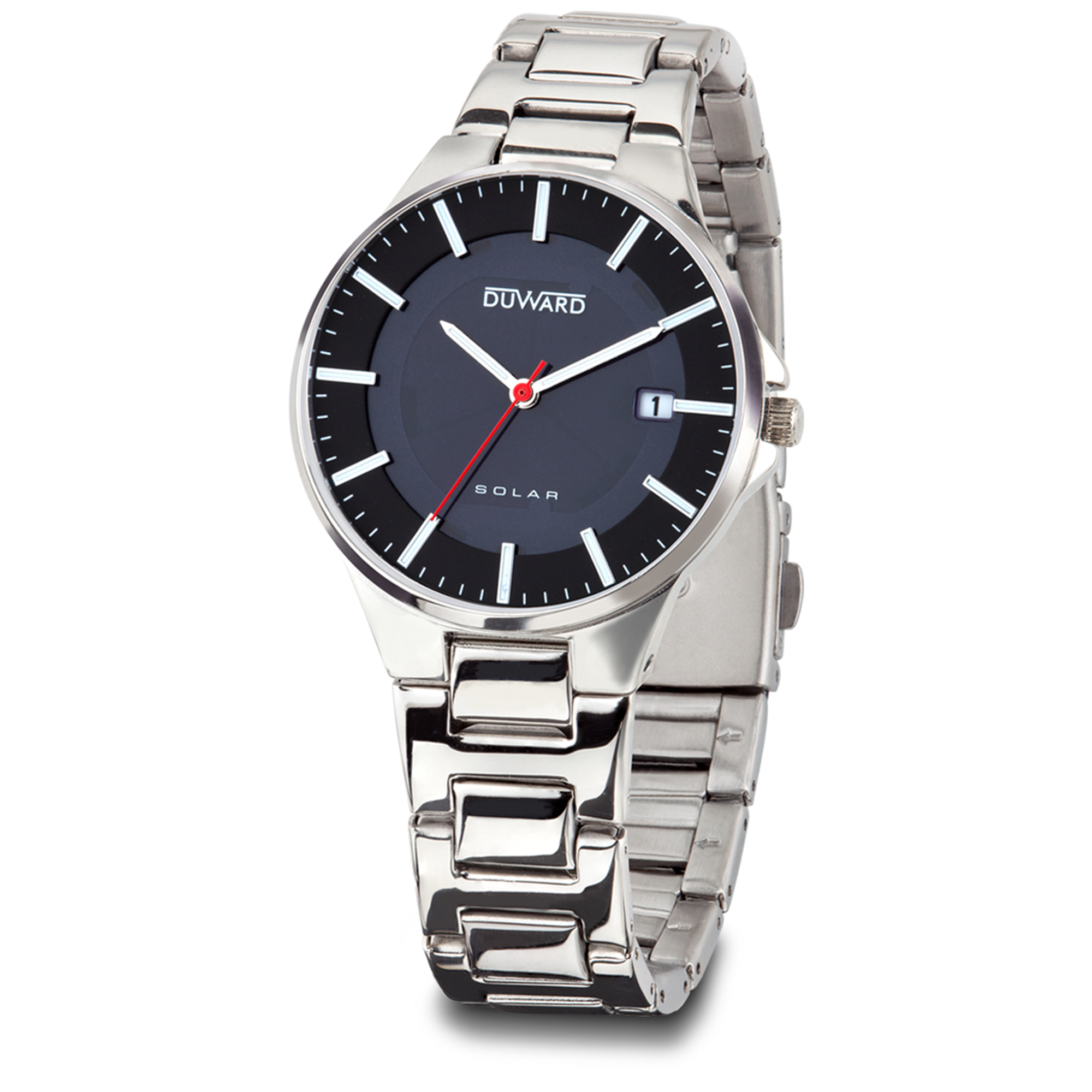 Reloj con movimiento solar de acero 5 atm para mujer