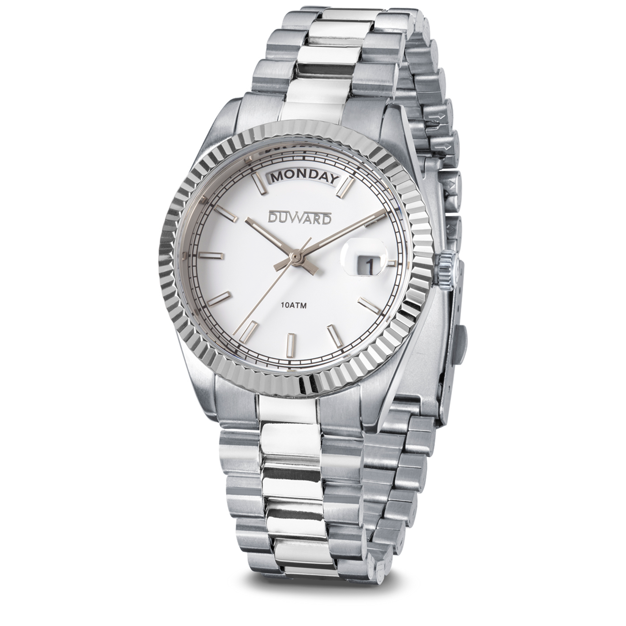 Reloj para mujer de acero con calendario y semanario 10 atm
