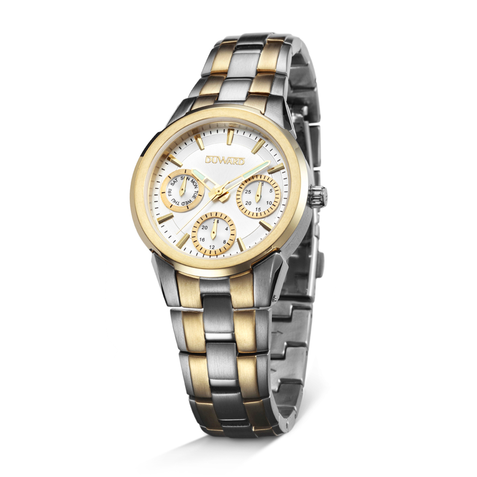 Señora.Brazalete.Acero+IP dorado.Multifunción.Blan