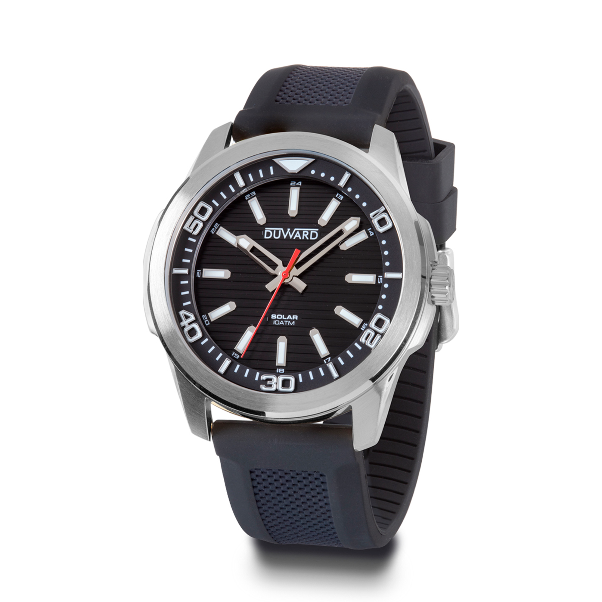 Reloj de hombre caja de acero movimiento solar esfera negra
