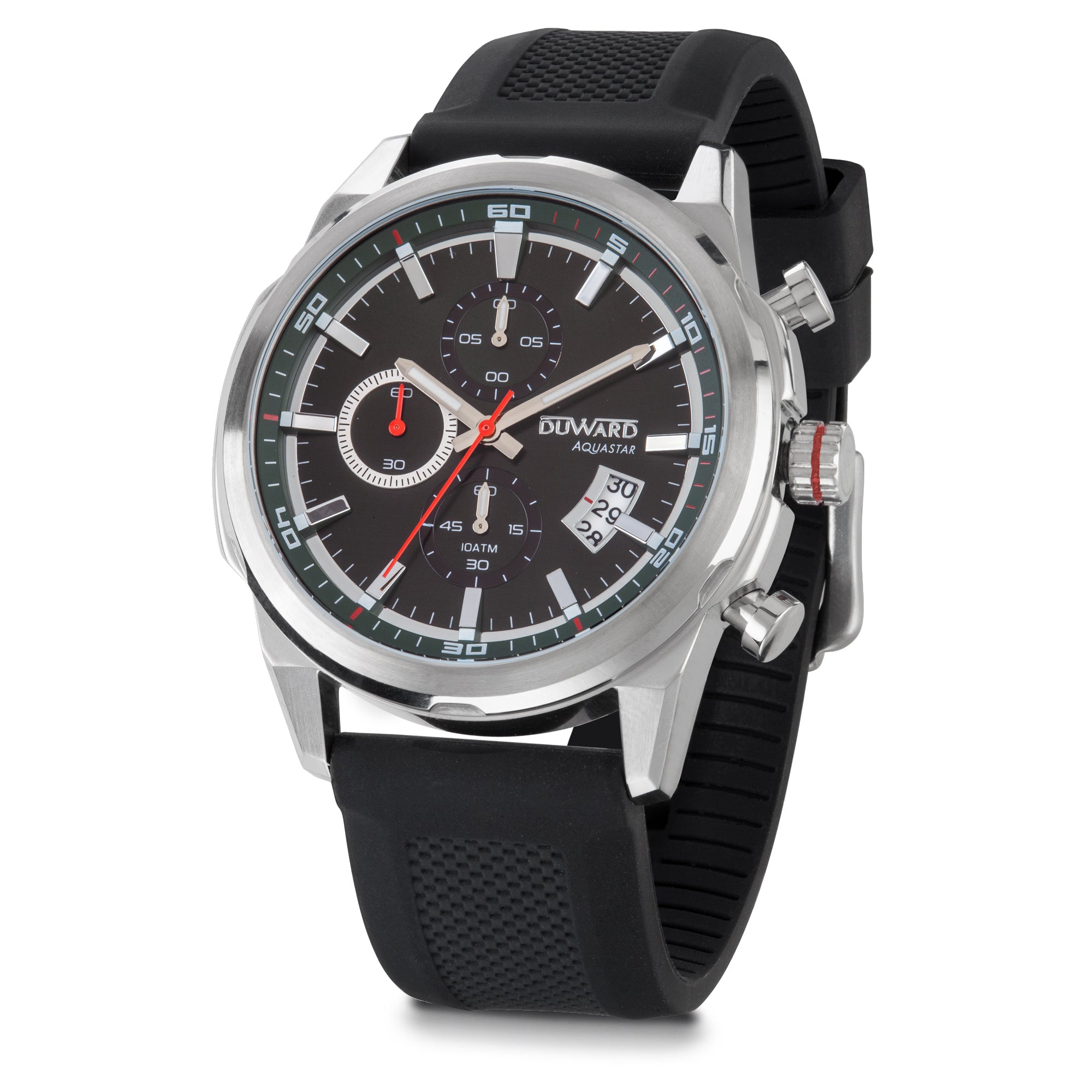 Reloj Hombre DUWARD Aquastar caja de acero con esfera verde 10 ATM