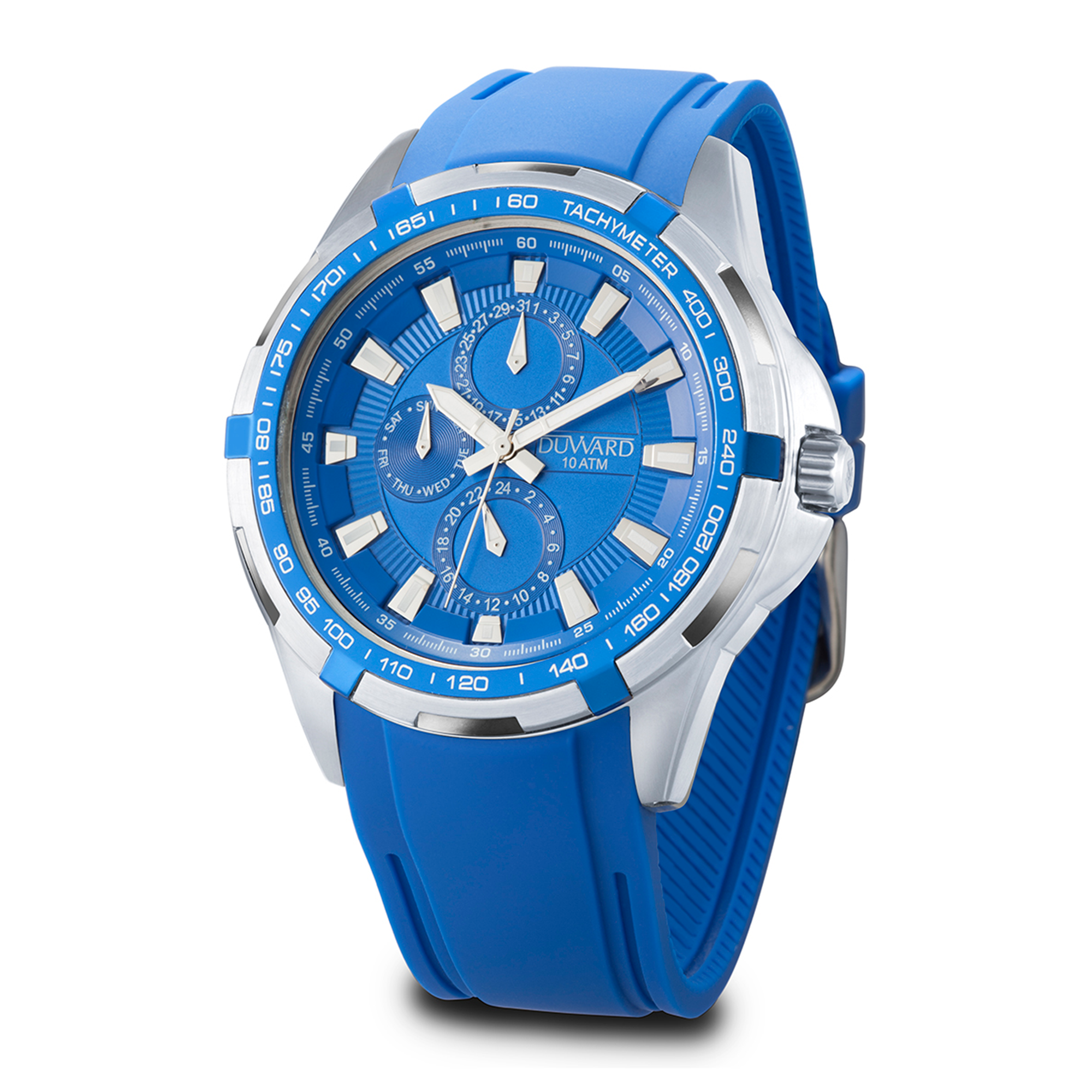 Reloj para hombre caja acero multifuncion correa silicona