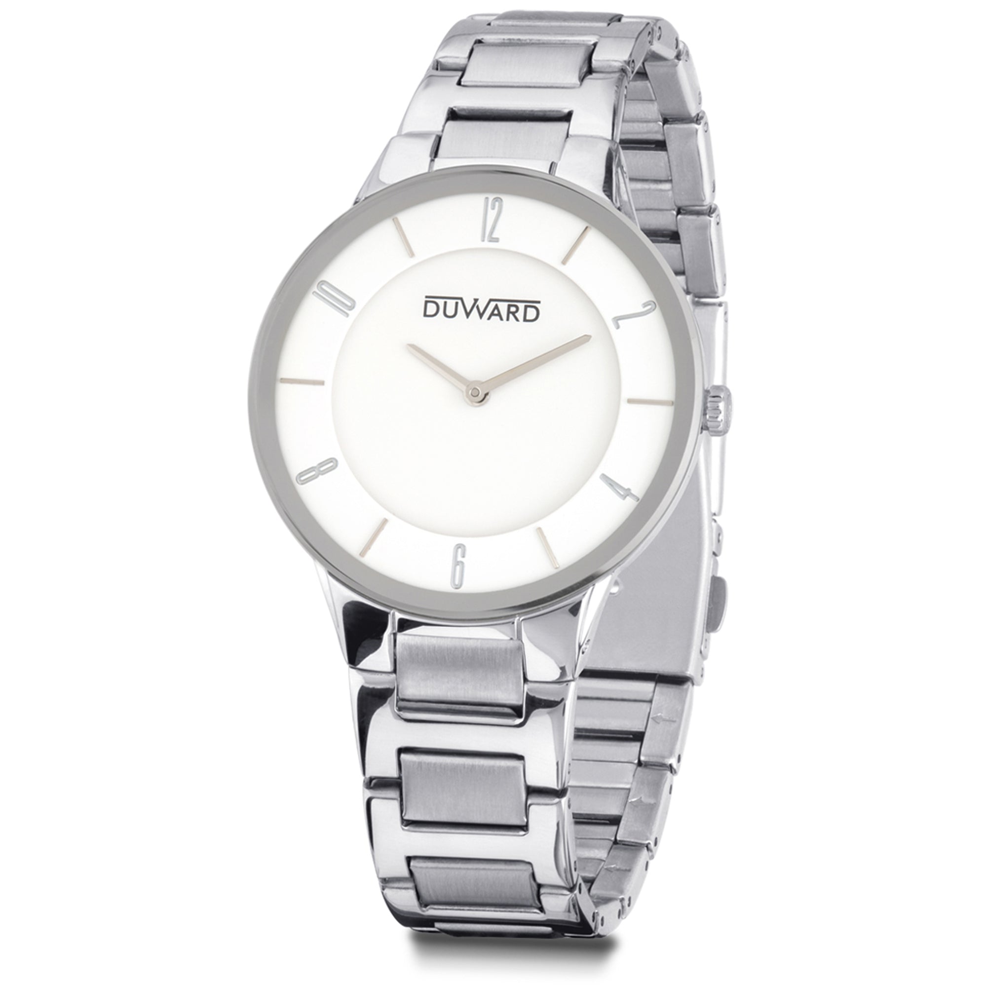 Reloj de hombre extraplano de acero e bisel de cristal