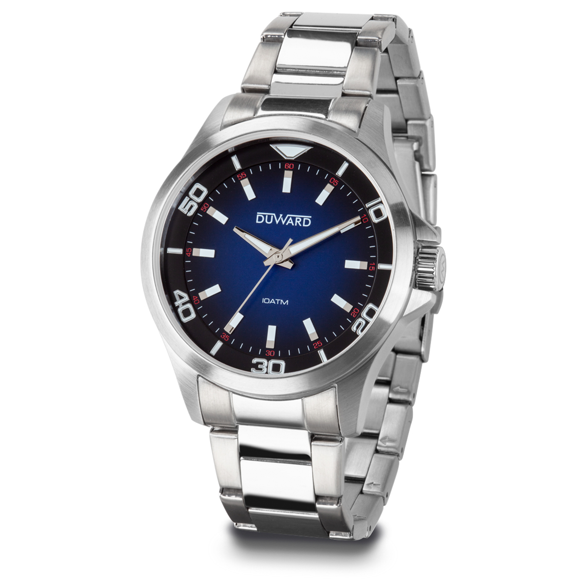 Reloj de acero con esfera azul degradada 10 atm