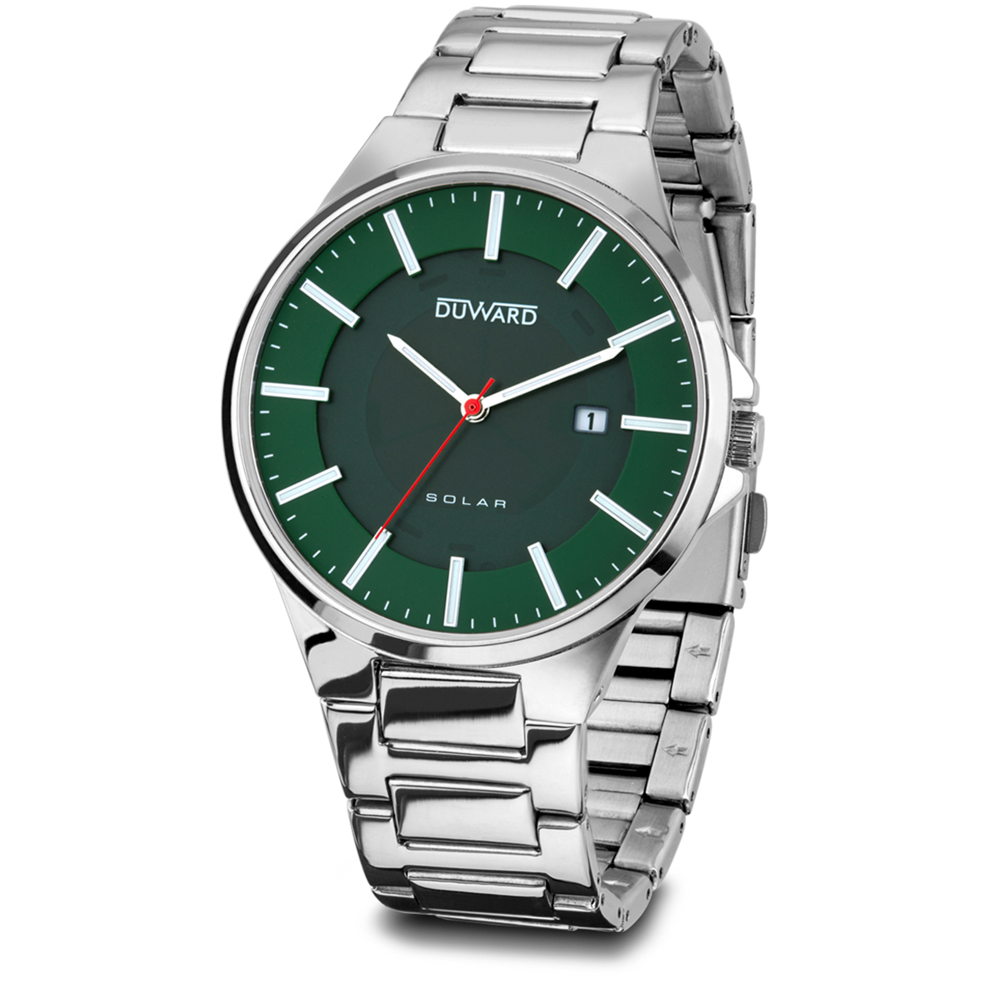 Reloj con movimiento solar de acero 5 atm para hombre