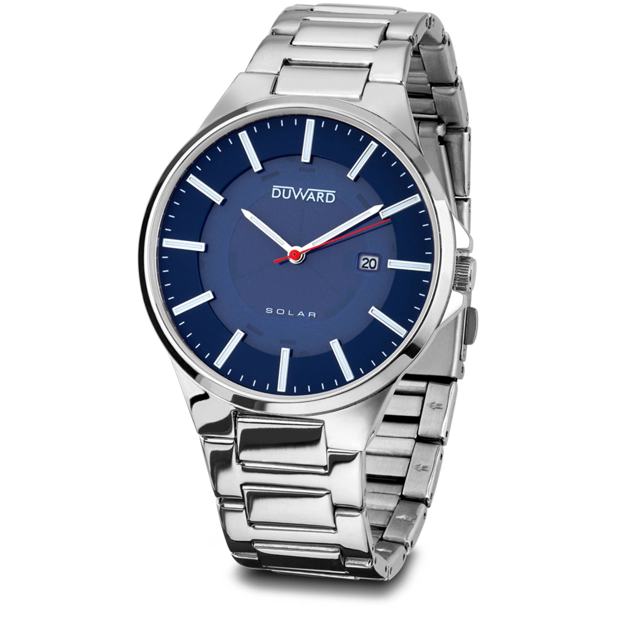 Reloj con movimiento solar de acero 5 atm para hombre