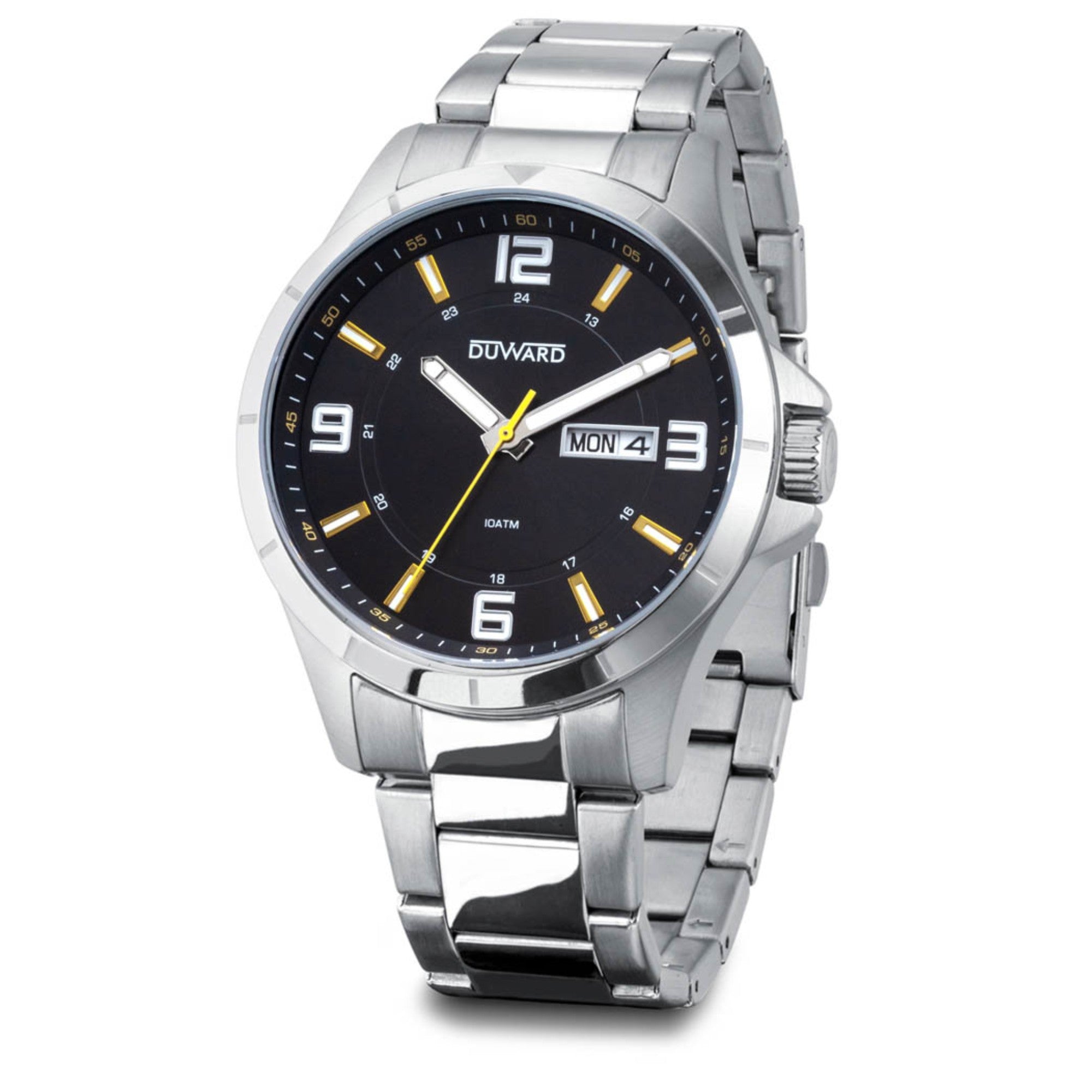 Reloj Hombre Deportivo caja acero 5 Atm brazalete acero