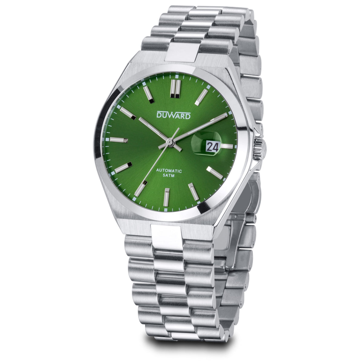 Reloj automático de hombre caja y armis acero esfera verde
