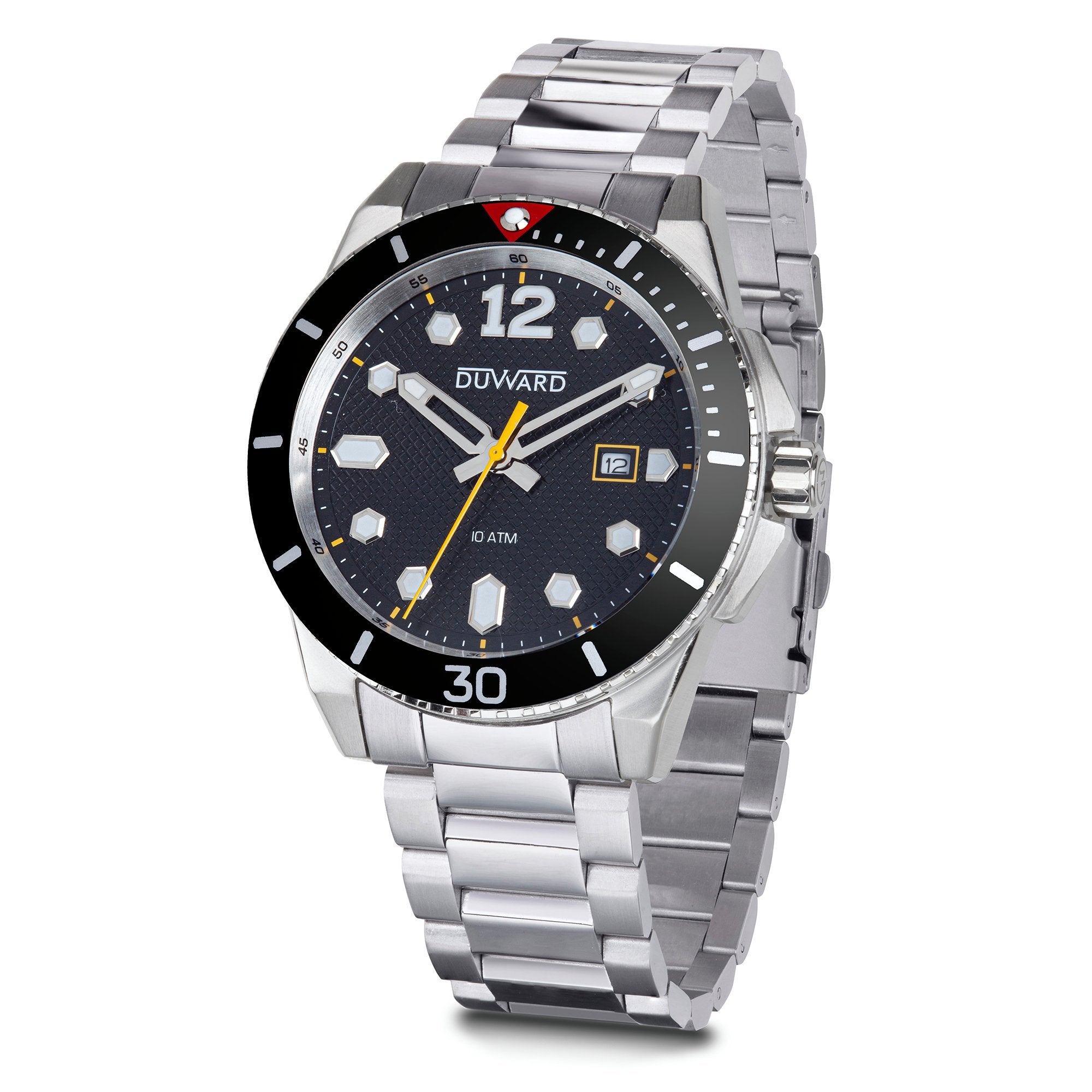 Reloj de hombre caja y armis de acero esfera negra