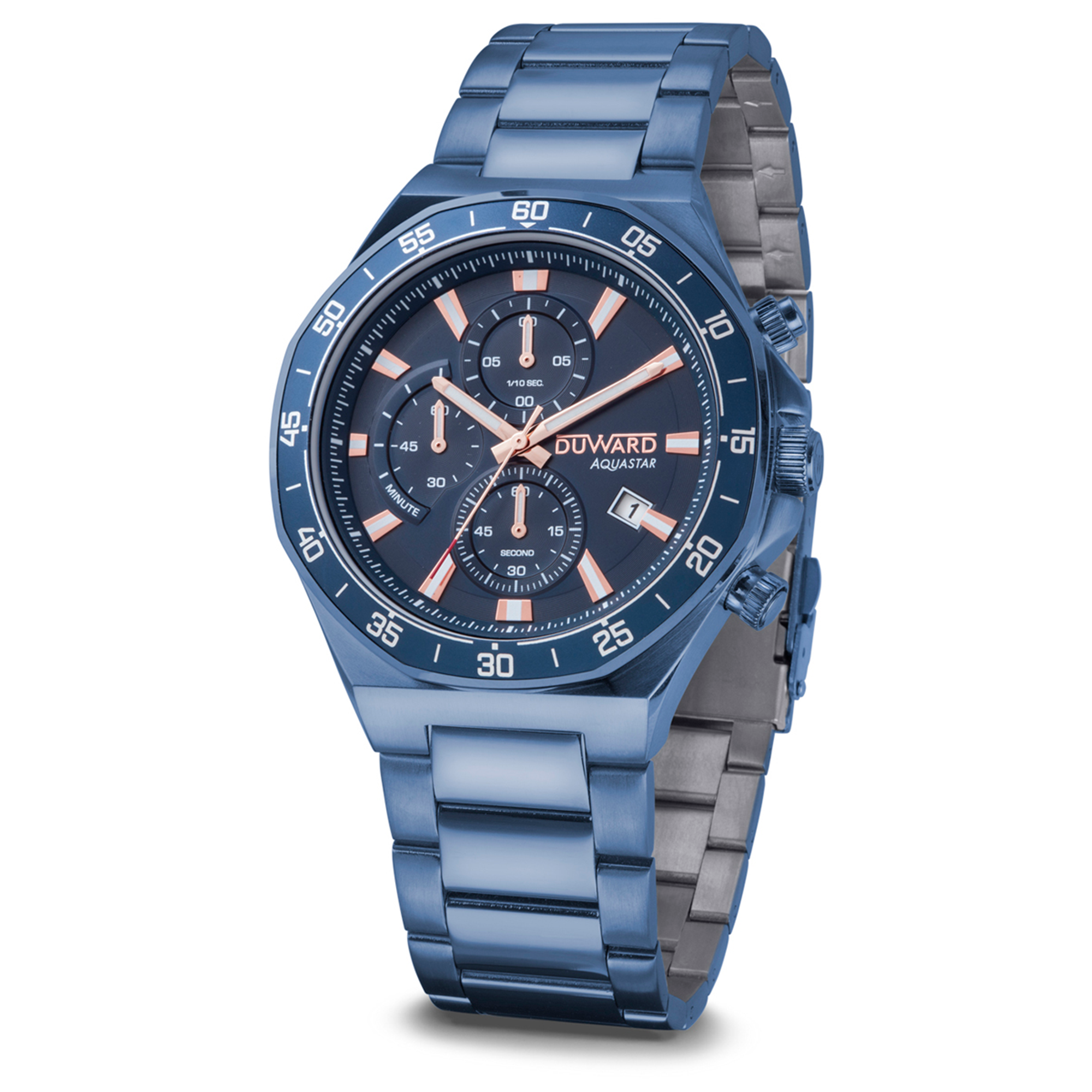 Reloj de Hombre DUWARD Aquastar de acero Ip azul 10 ATM