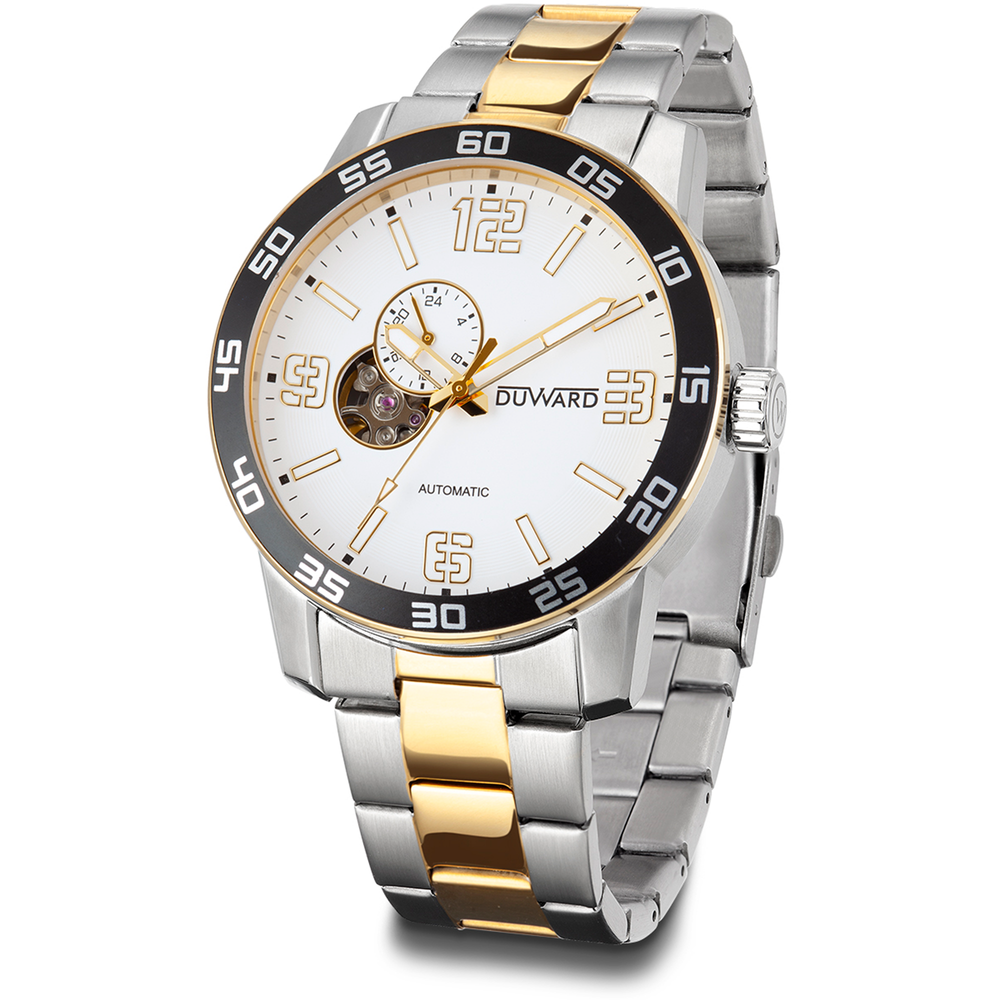 Reloj con movimiento automático de acero bicolor dorado 5 atm