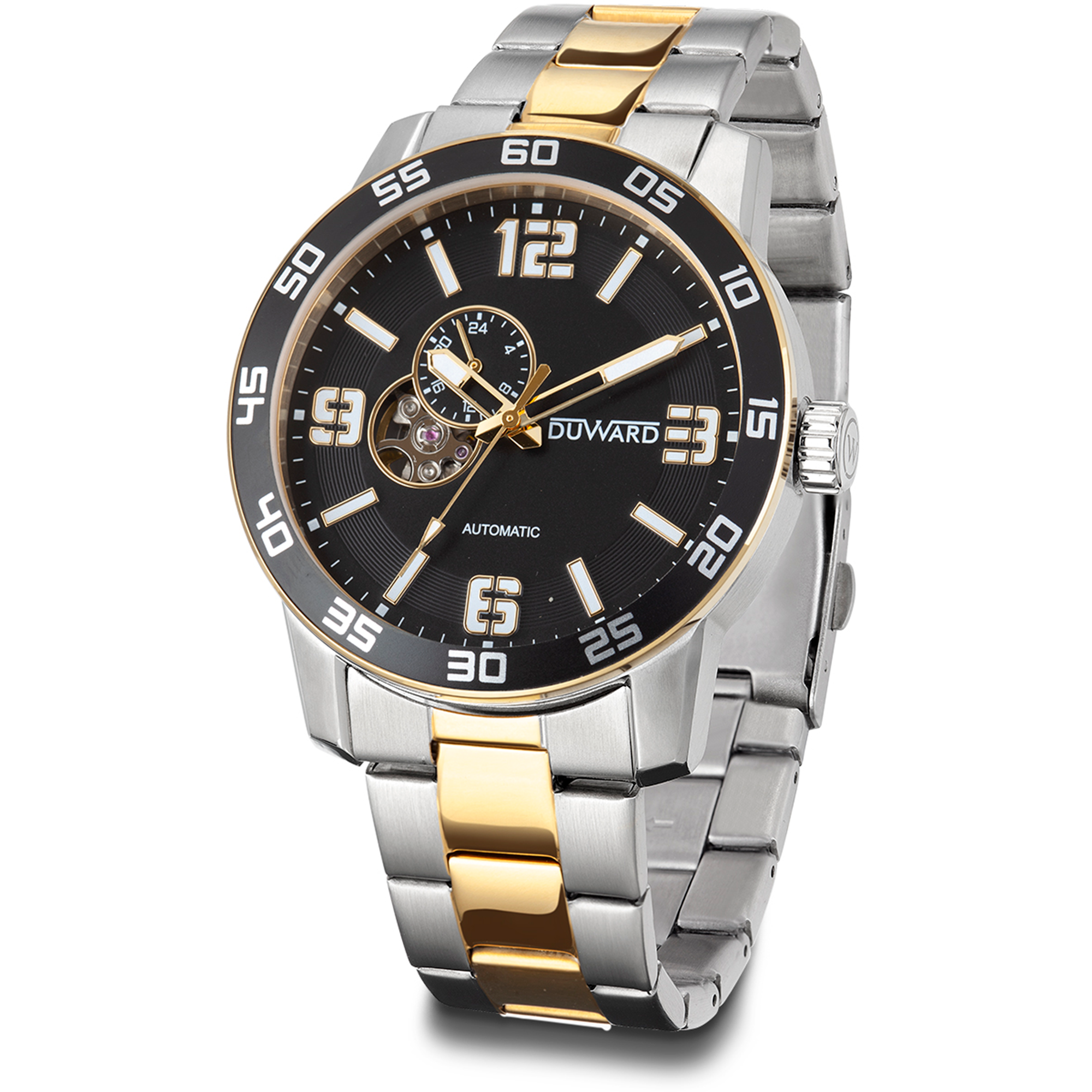 Reloj con movimiento automático de acero bicolor dorado 5 atm