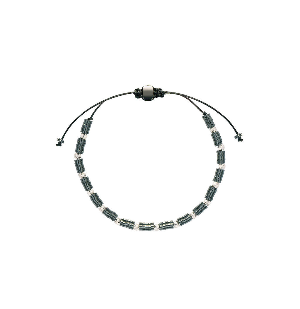 Pulsera.Plata 925/tungsteno. 4 cilindros