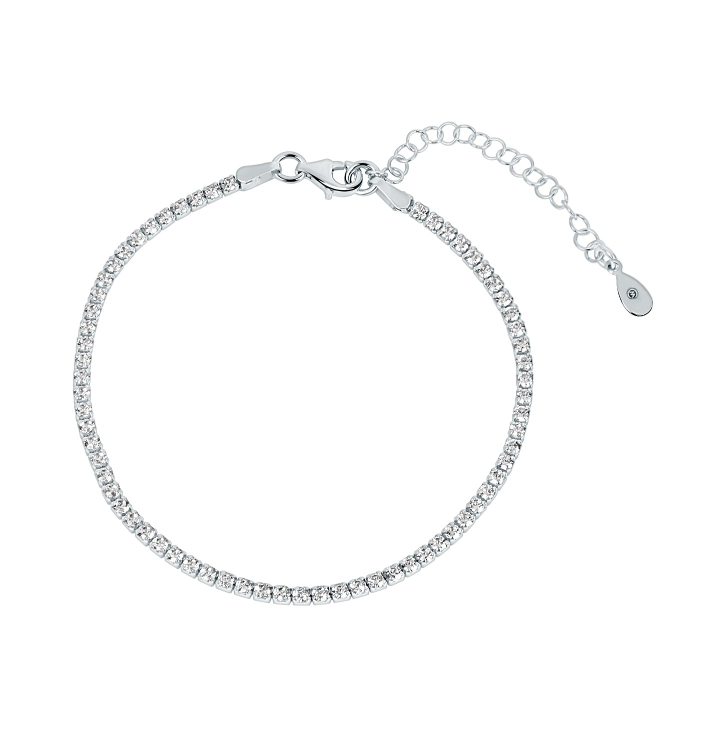 Pulsera Rivière de plata 925 dorada circonitas blancas
