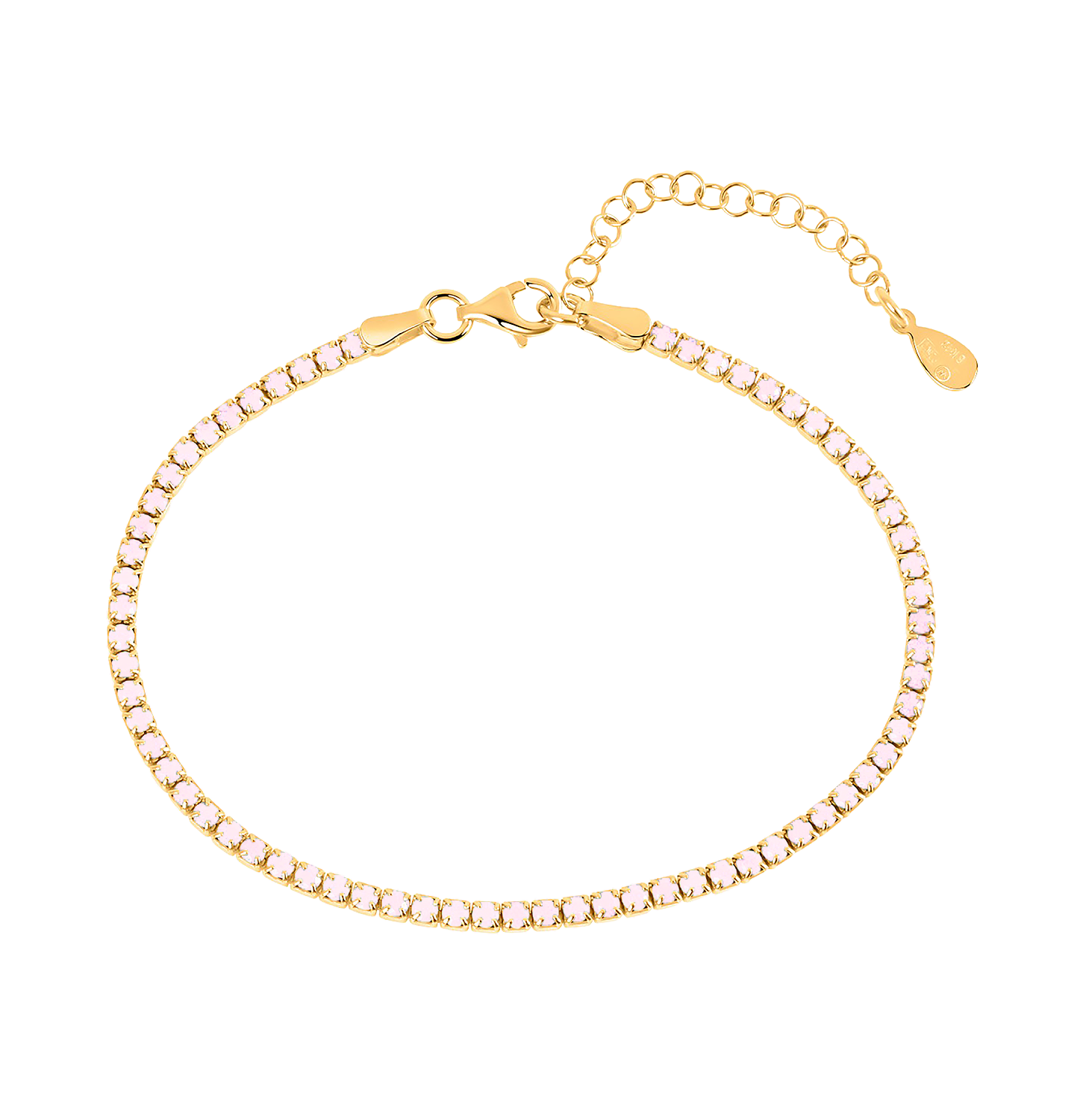 Pulsera Rivière de plata 925 dorada