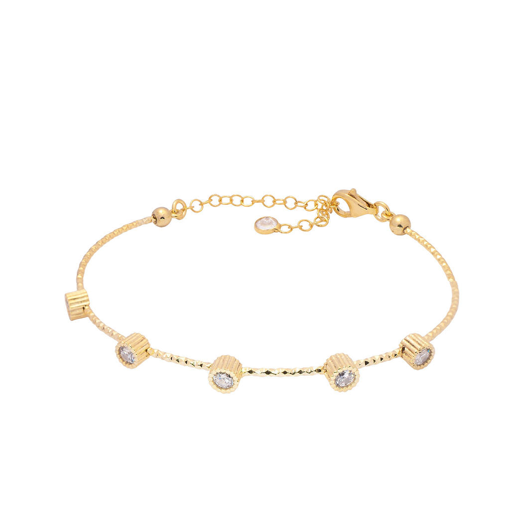 Pulsera.Plata 925 dorada.Esclava brillante.