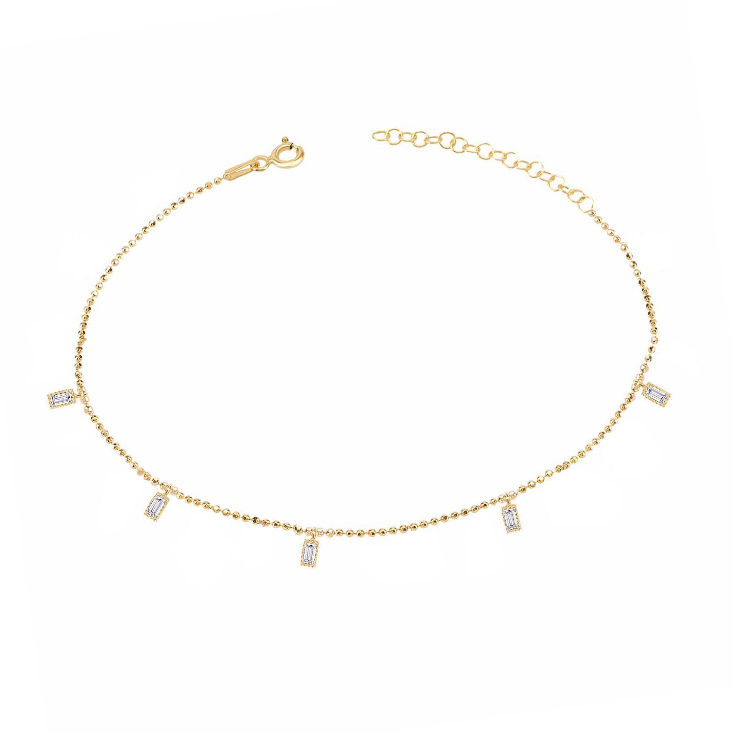 Pulsera 16+3Cm.Plata.Piedras.Dorado blanco.