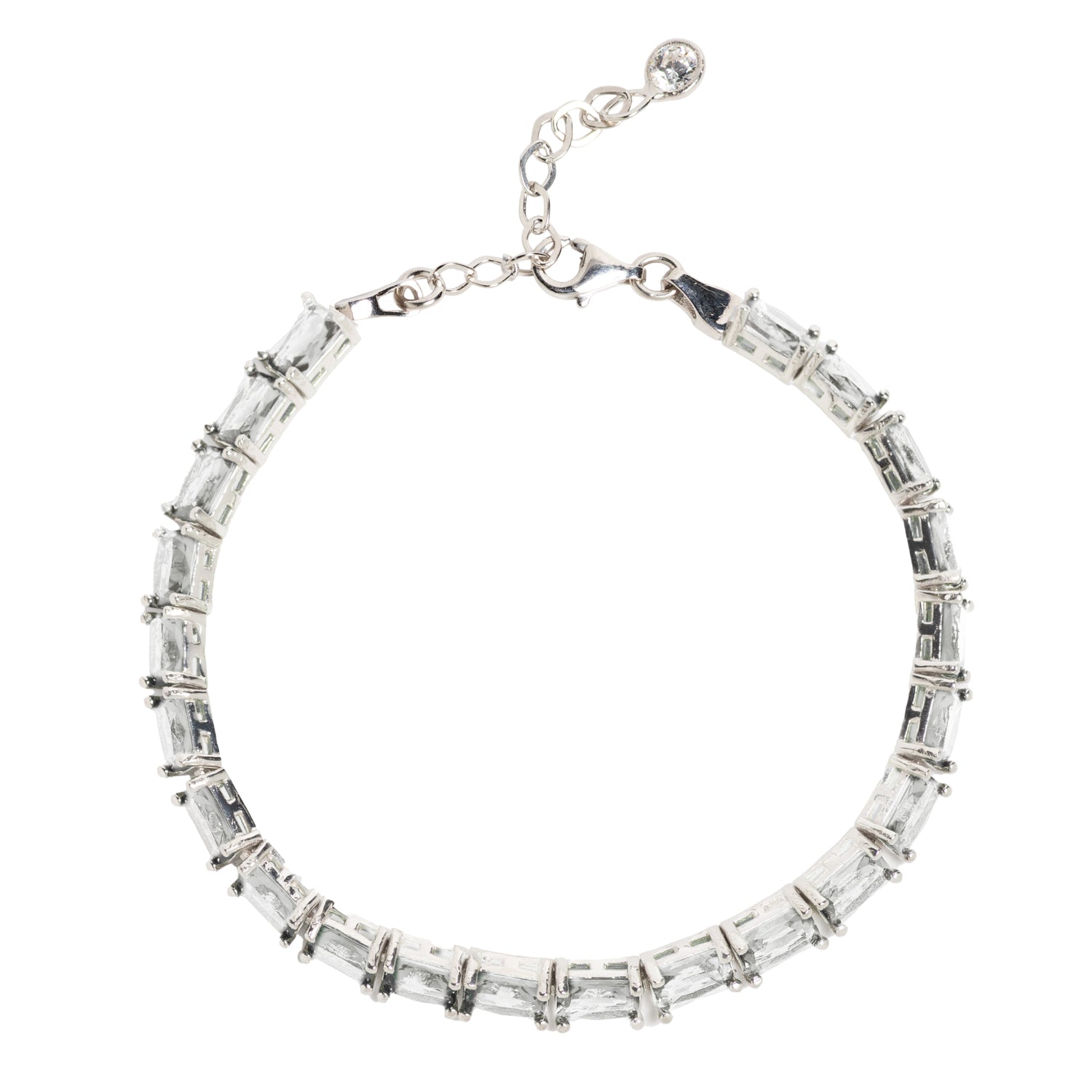 PULSERA PLATA DE LEY 925 CON CIRCONITAS BLANCAS