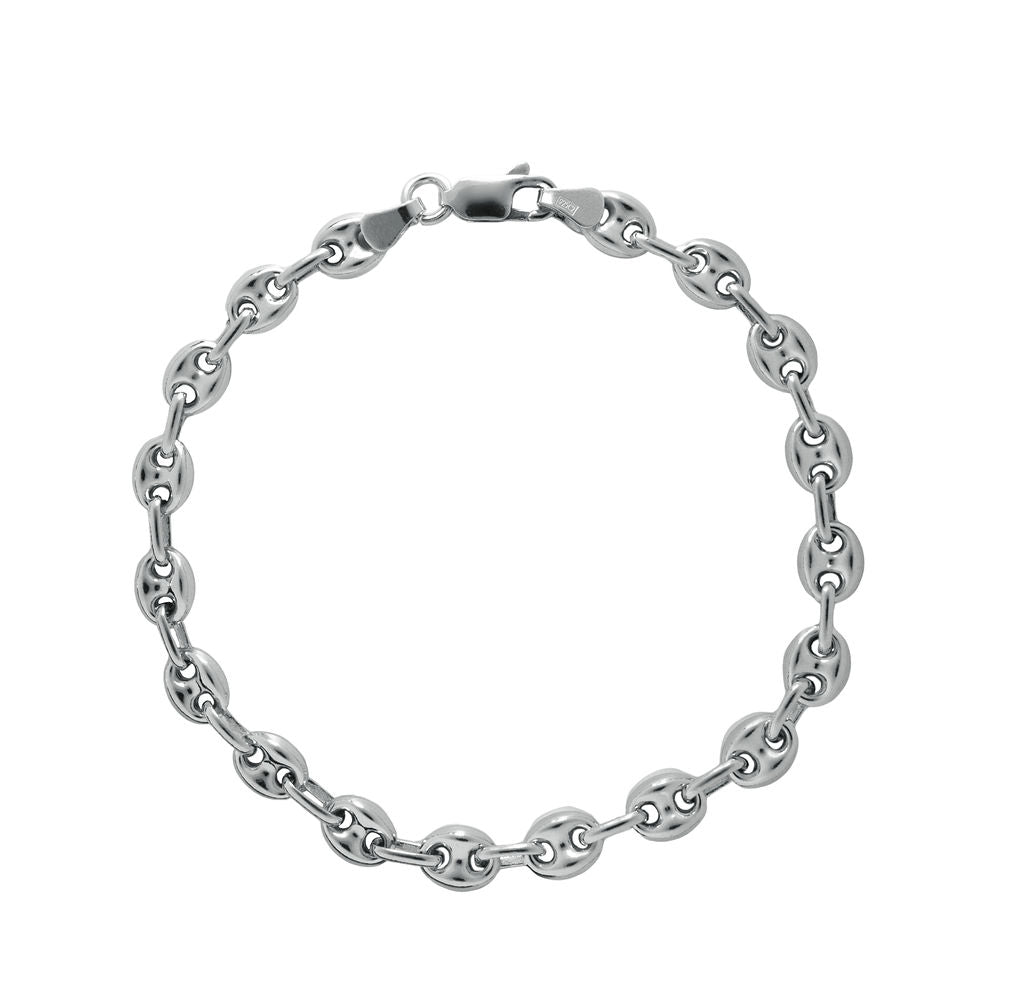 Pulsera.Plata 925 rodiada.Calabrote 6 mm