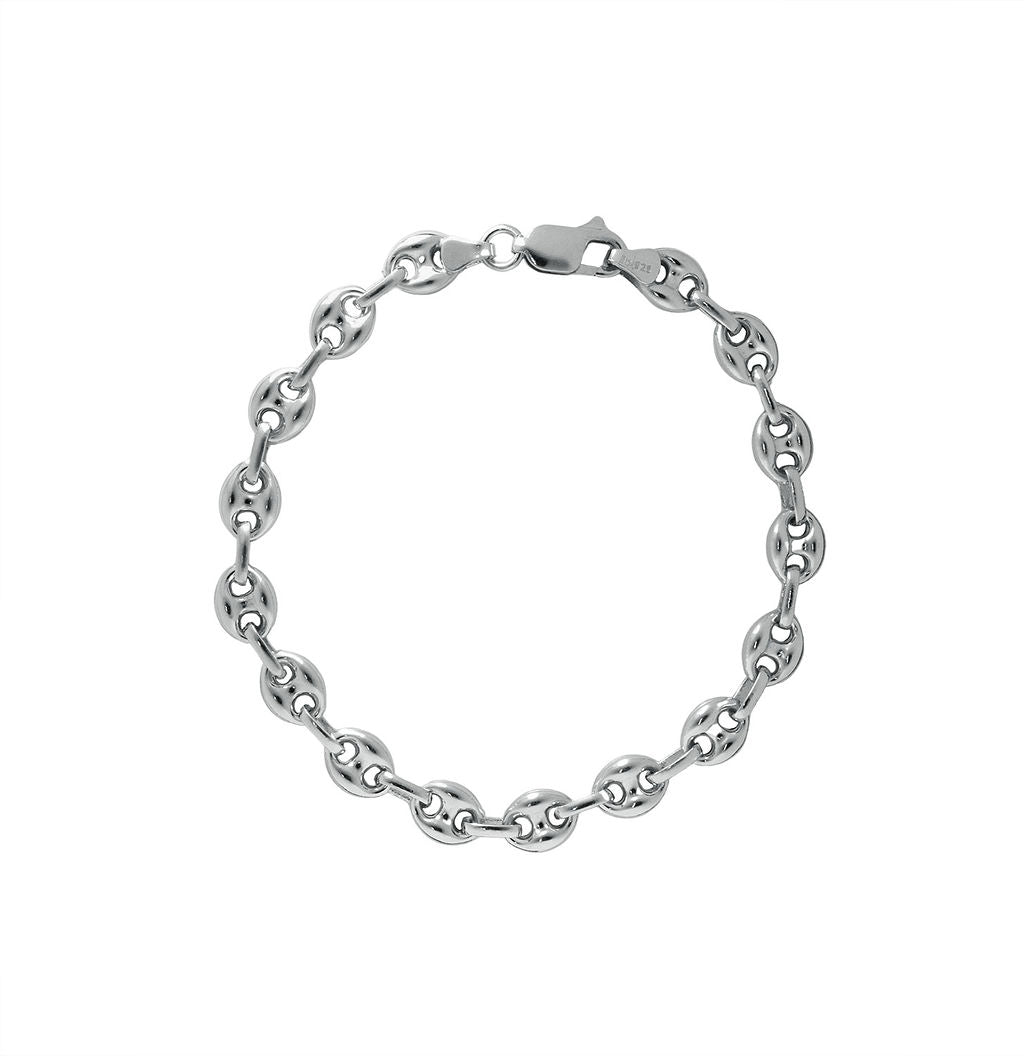 Pulsera.Plata 925 rodiada.Calabrote 7 mm