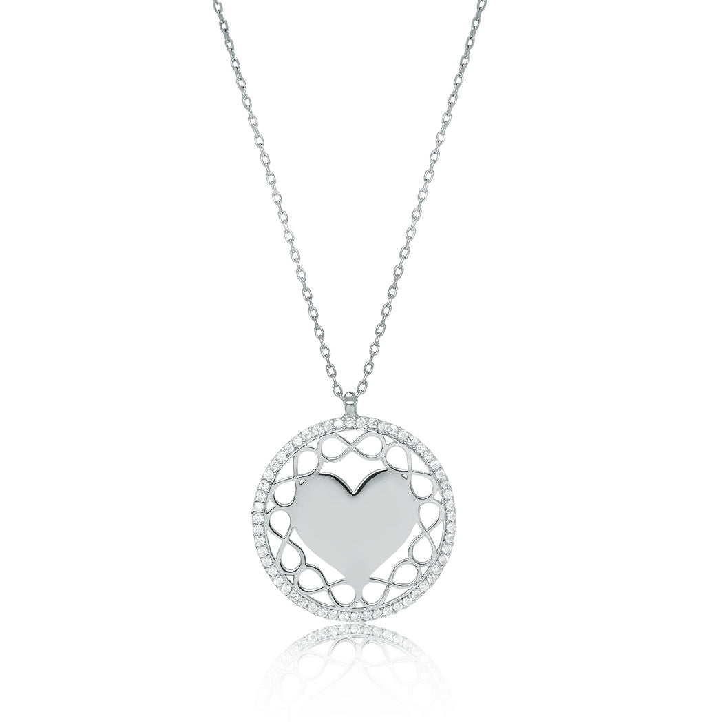 Collar.Plata 925 Rodiada 2 Circulos.40+5C