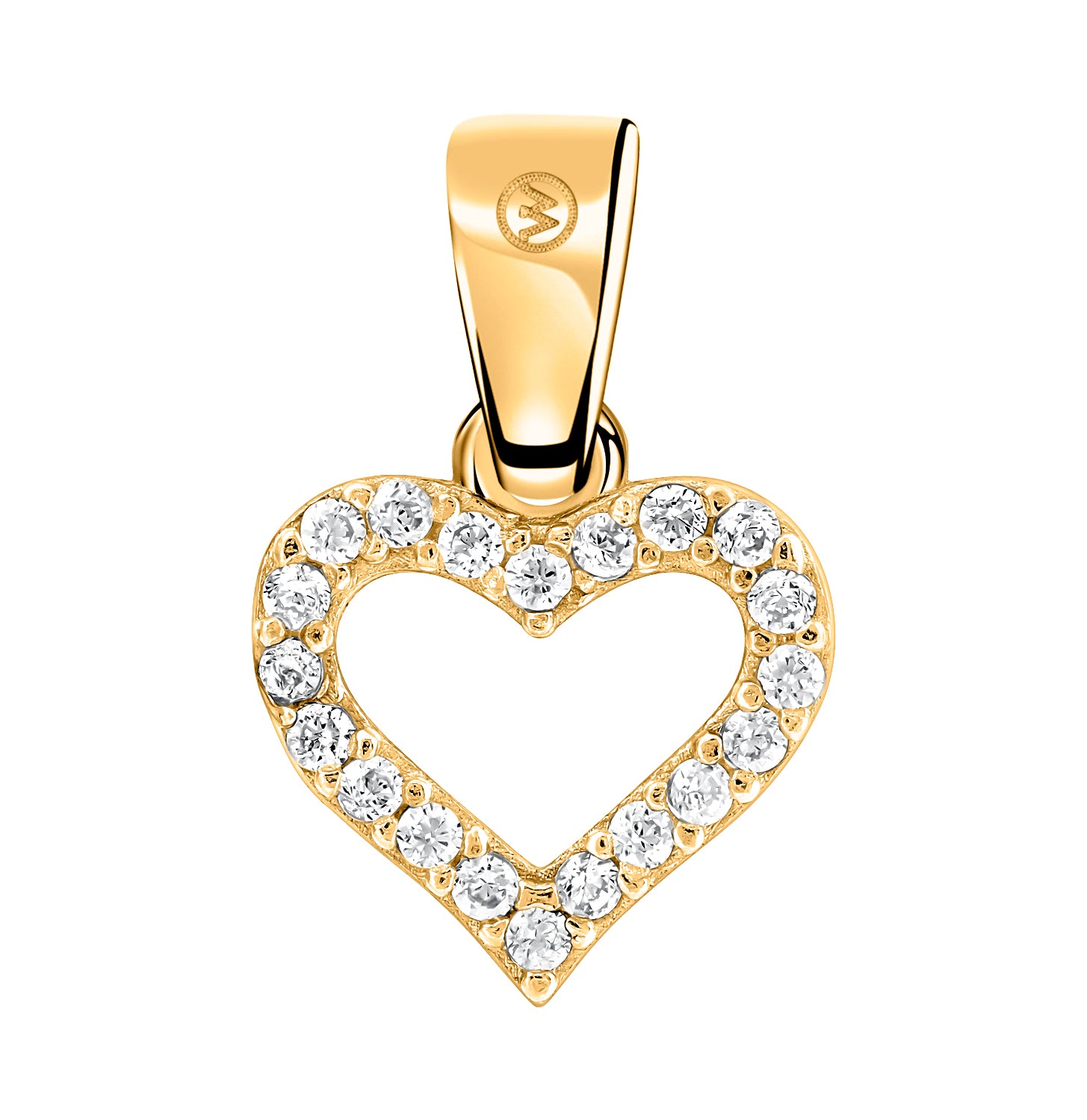 Colgante.Plata 925 dorada.Corazon/piedras.