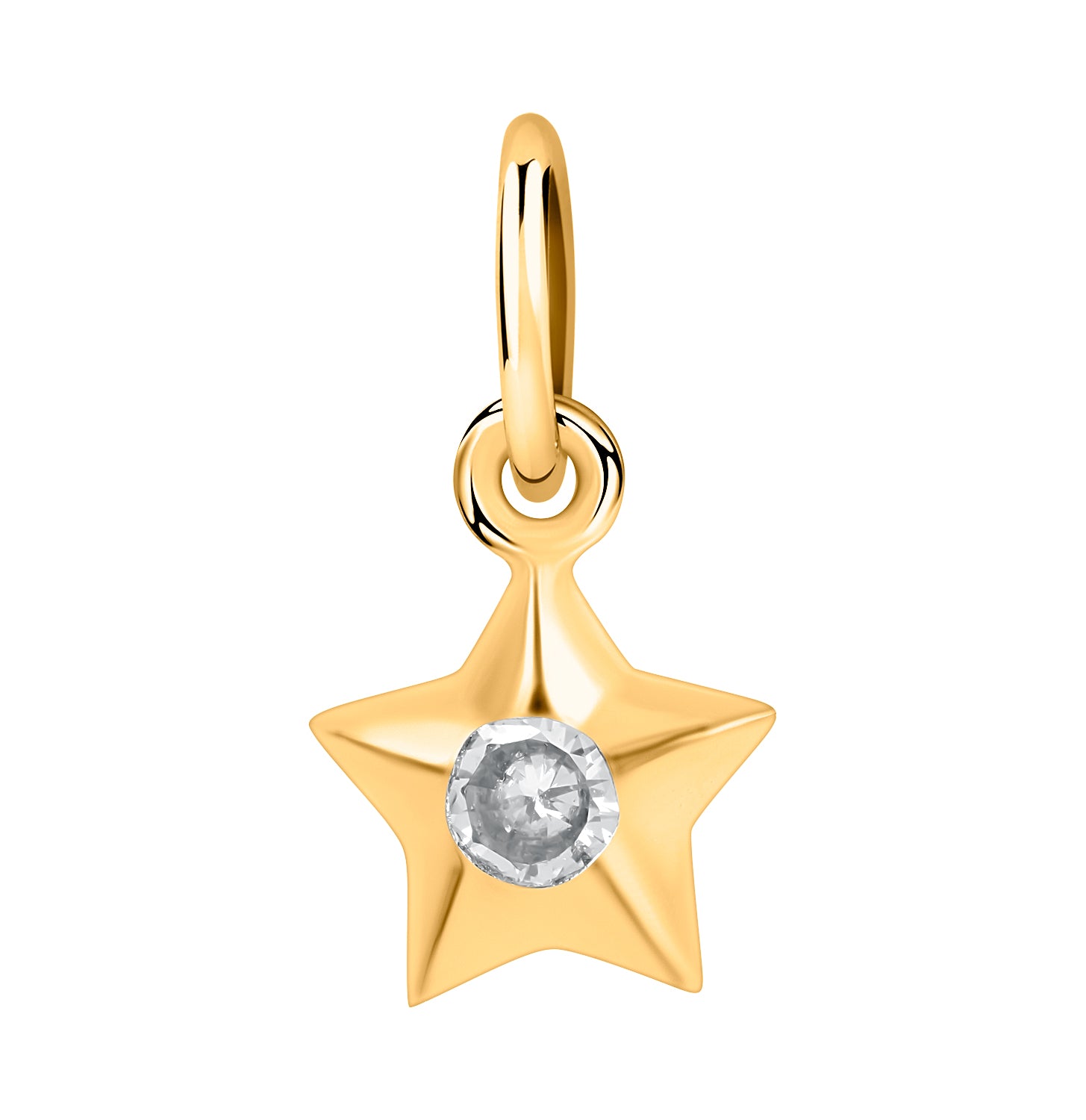 Colgante.Plata 925 dorada.Estrella/piedra.