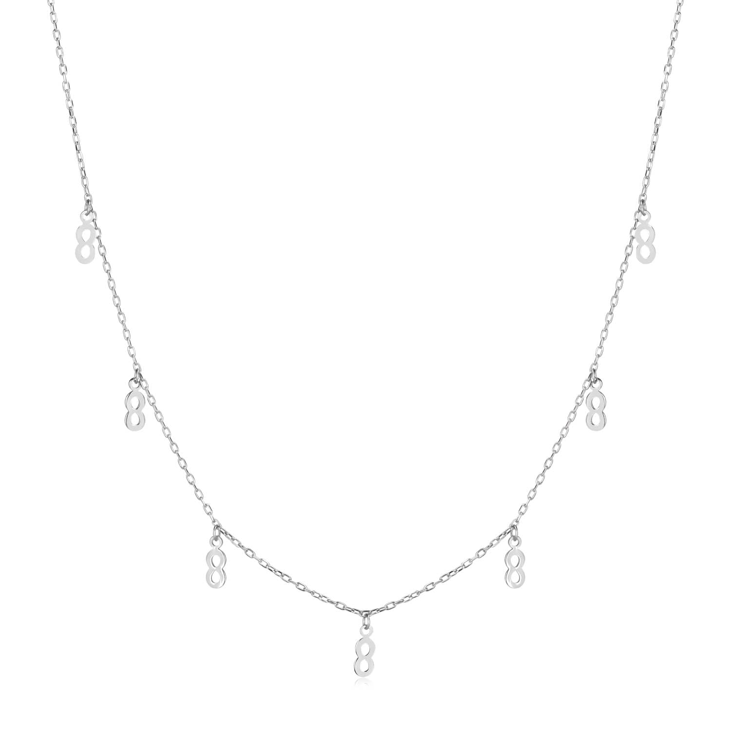 Collar 40+5Cm.Plata.Rodiado infinitos.