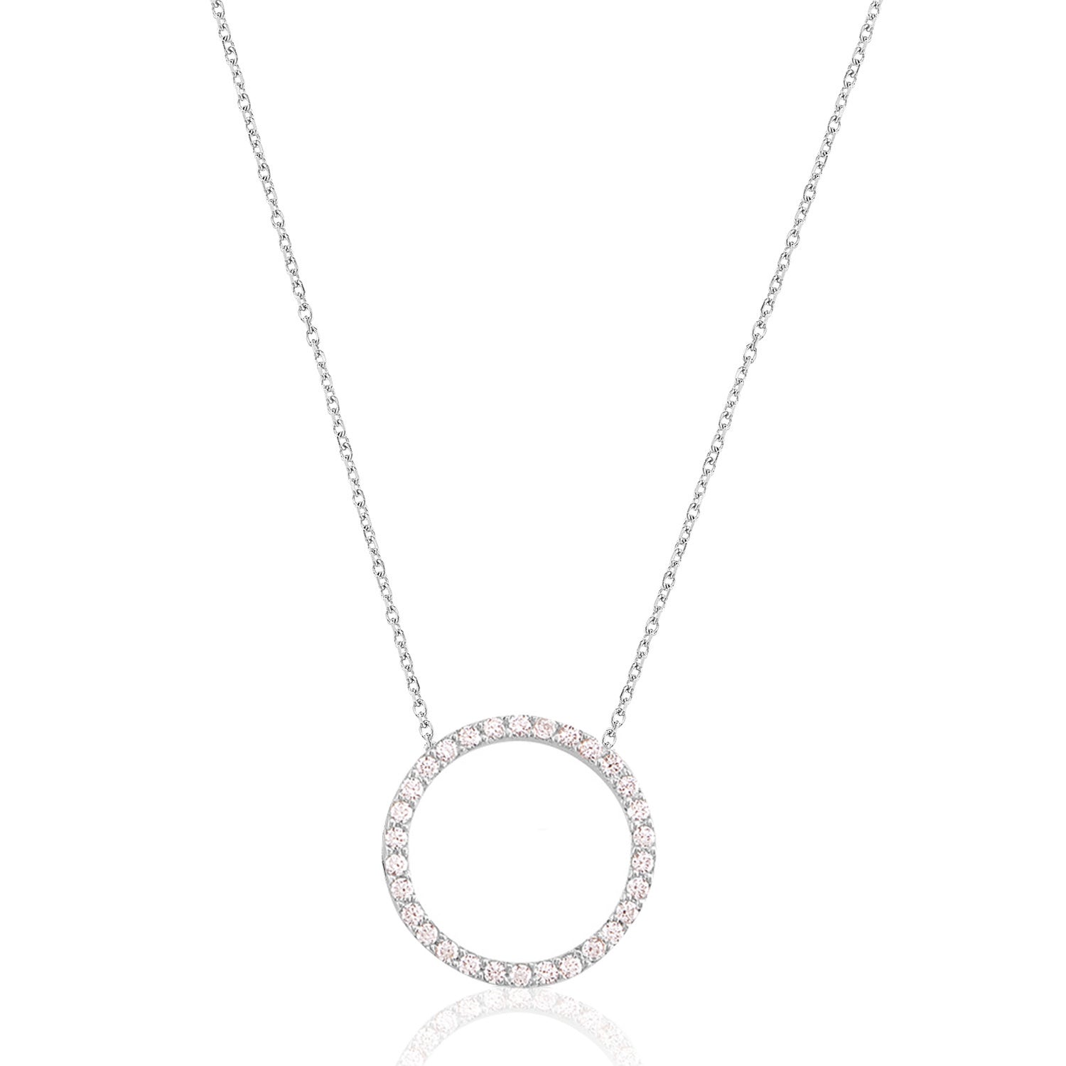 Collar 40+5Cm.Plata.1 aro.Rodiado blanco