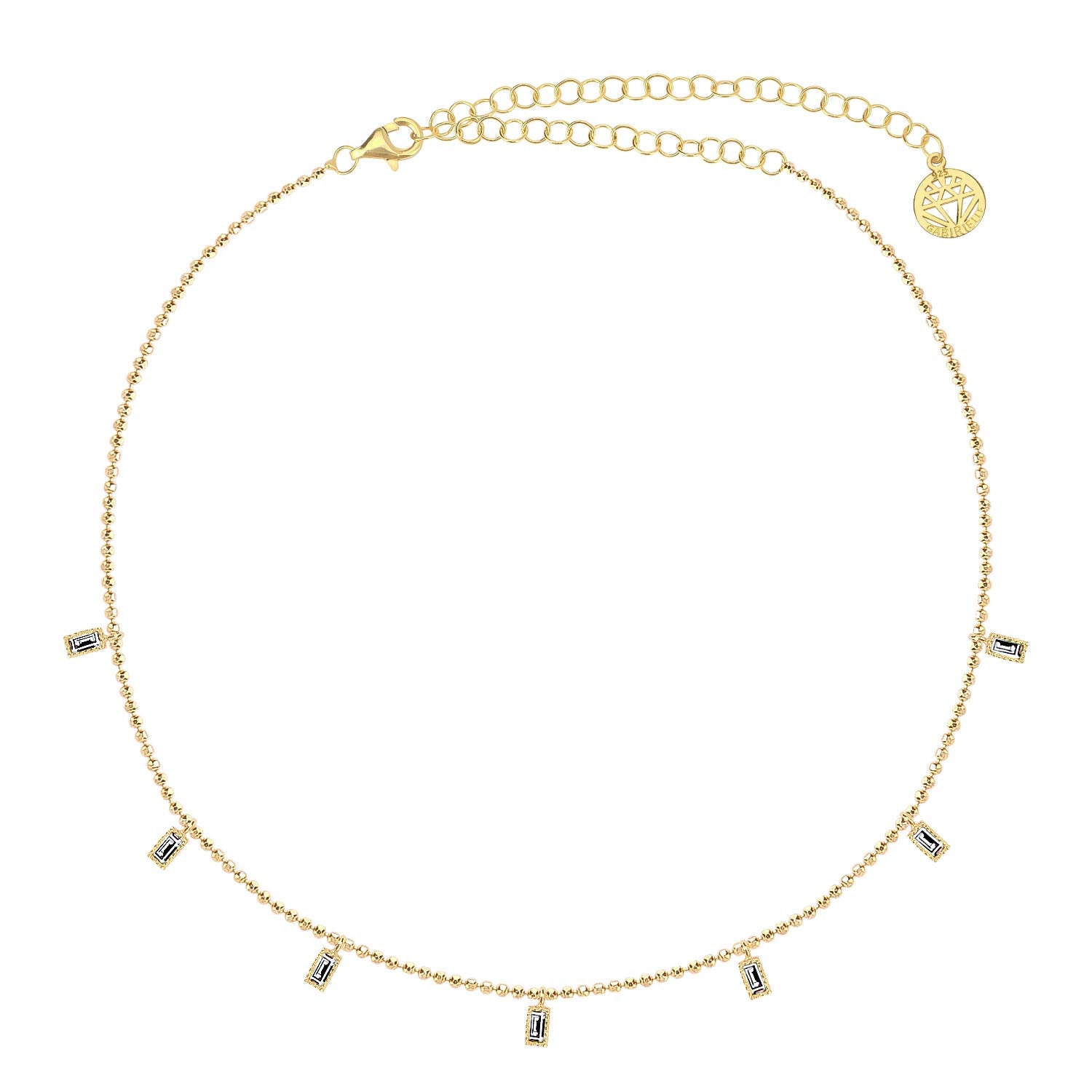 Collar 40+5Cm.Plata.Piedras.Dorado blanco.