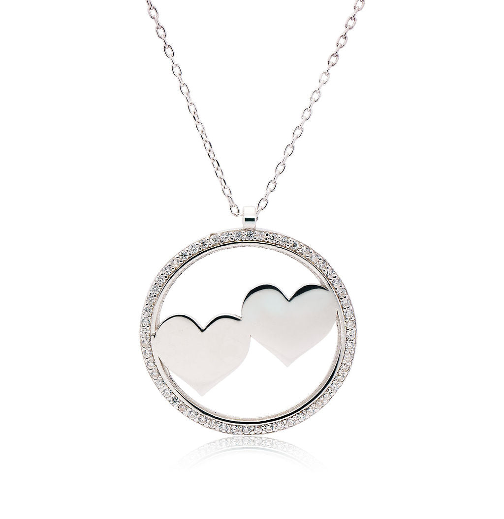 Collar.Plata 925 Rodiada Corazones 2..40+5C