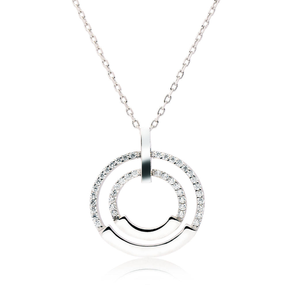 Collar.Plata 925 Rodiada Circulos.40+5C