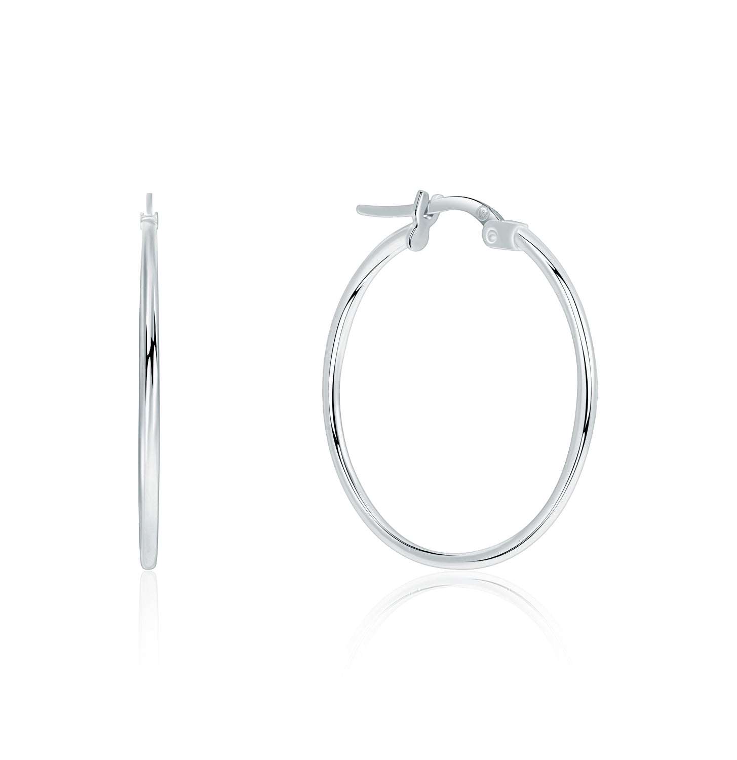 Pendientes.Plata 925 rodiada.Aros.22mm.