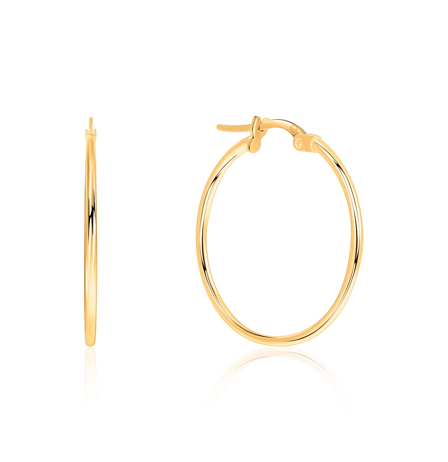 Pendientes.Plata 925 Dorada.Aros.25mm.